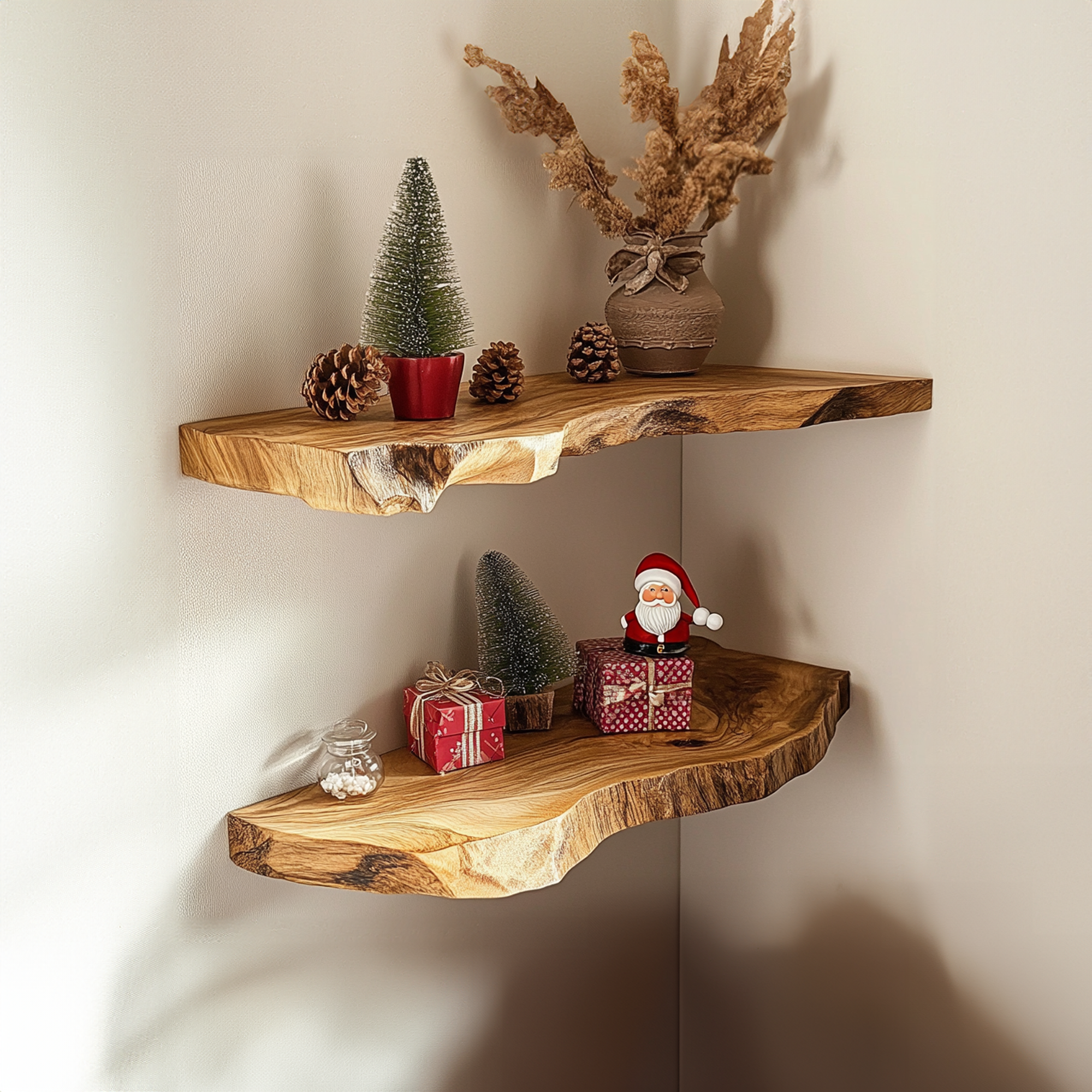 Christmas Corner Wall Shelf Custom Shelf Xmas Display Shelf SINLCM013