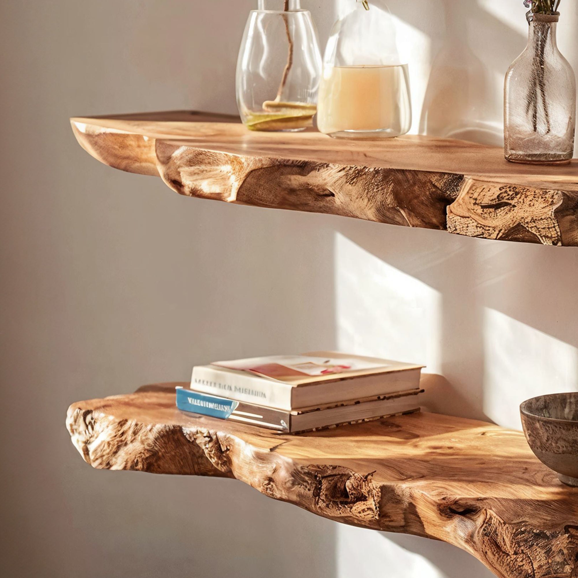 Handcrafted Live Edge Floating Wall Shelves SILDTFL037