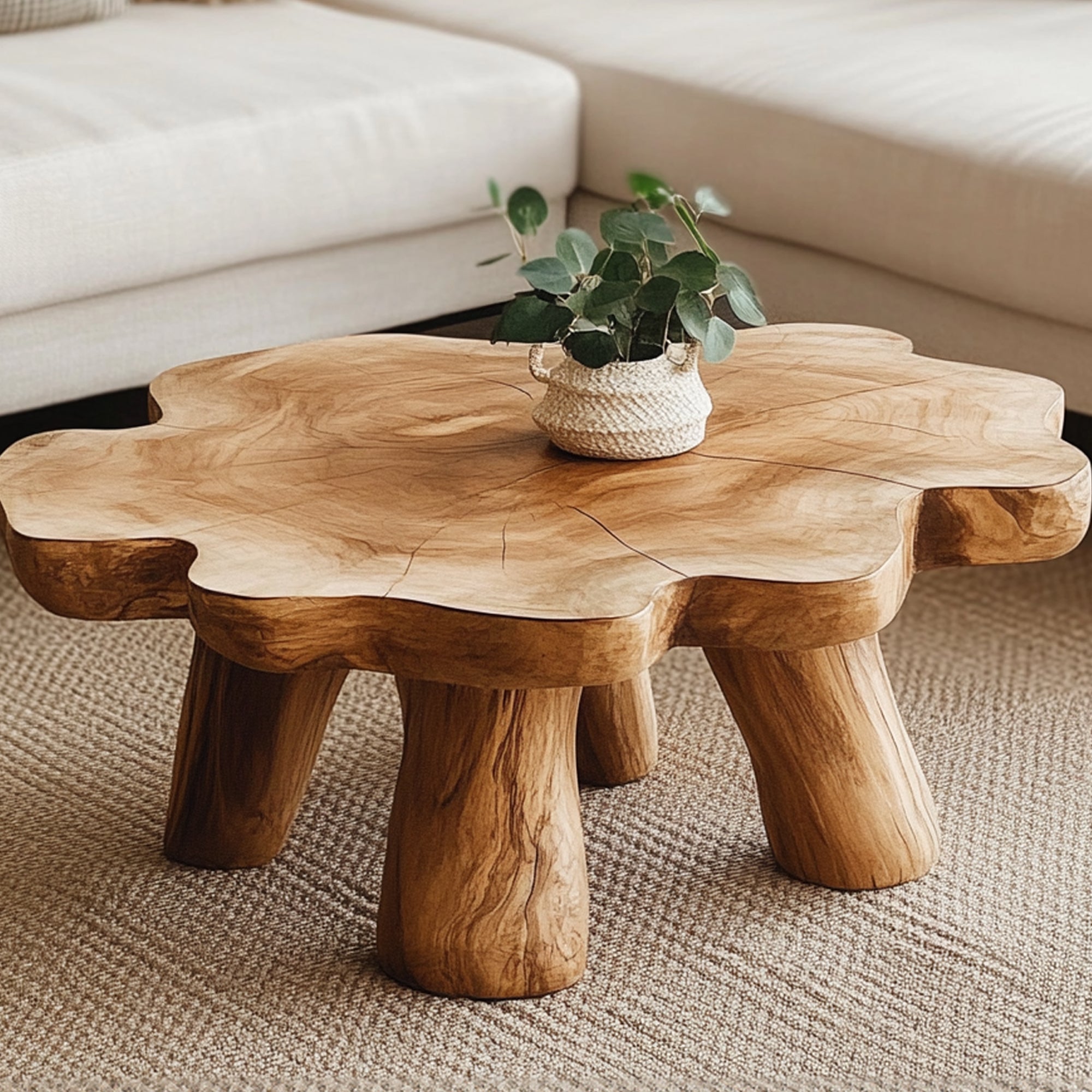 Living Edge Wood Coffee Table SILDTCF007