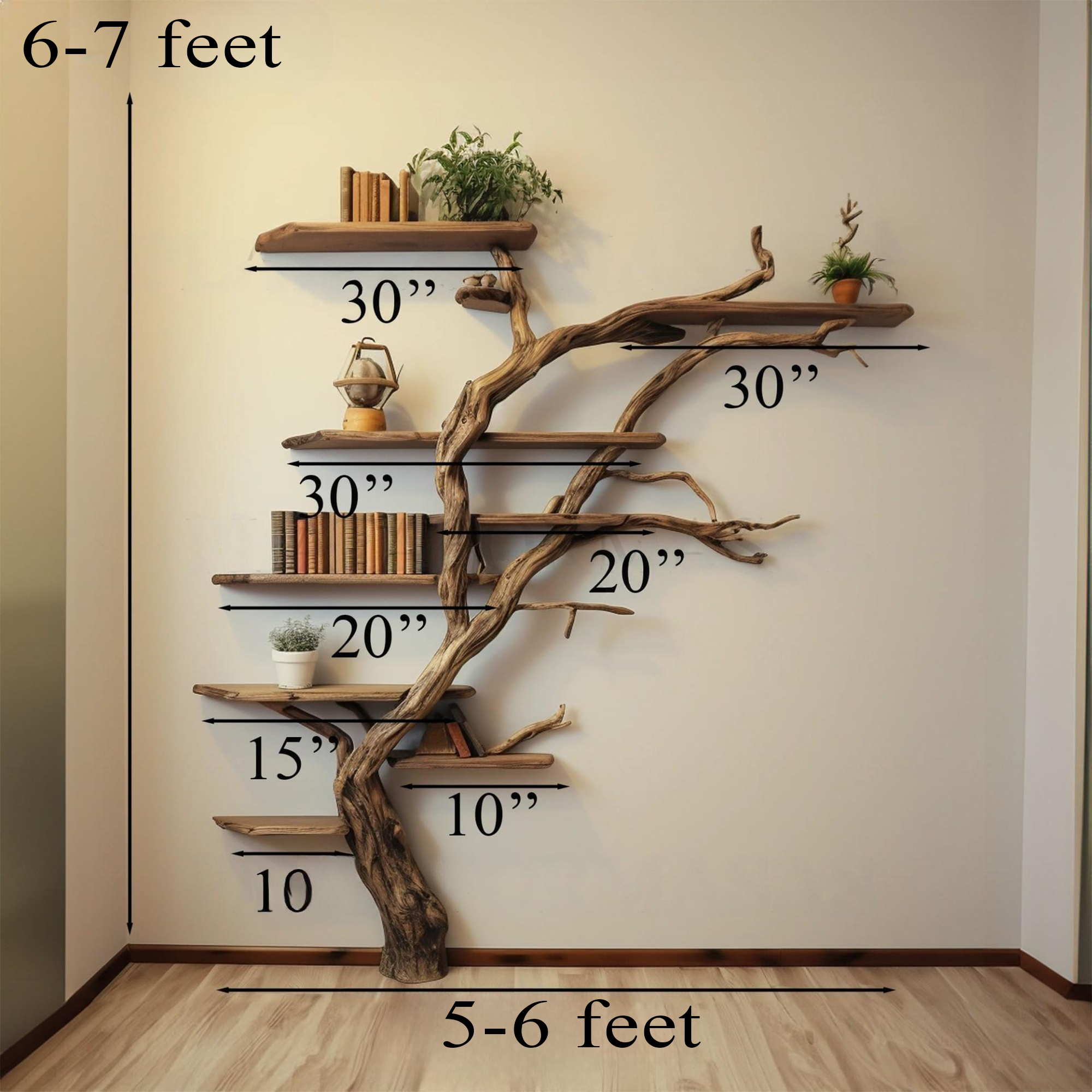 Corner Tree Branch Shelves On Wall Mount SINLTB005