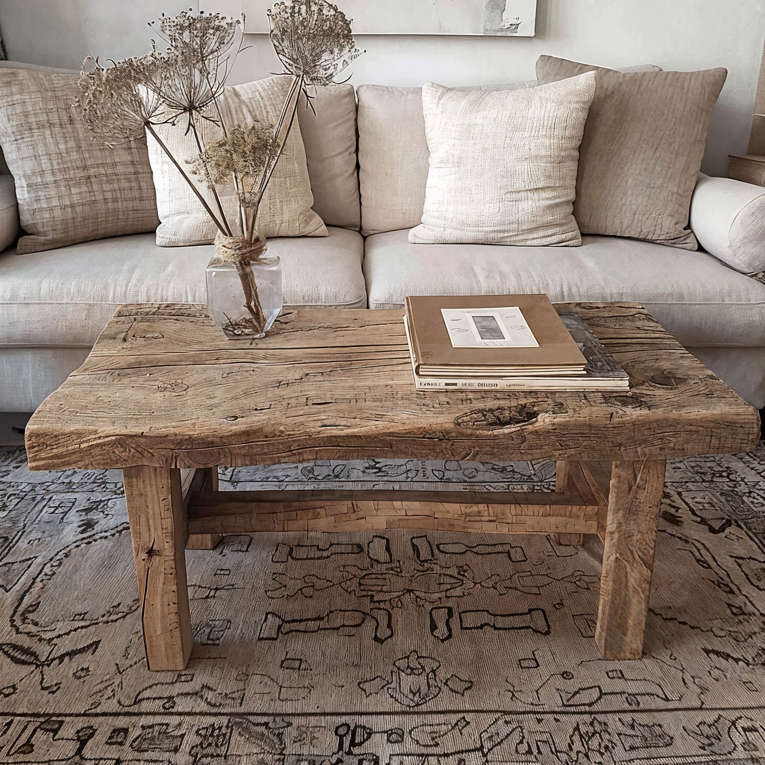 Live Edge Farmhouse Coffee Table Driftwood SILDTCF026