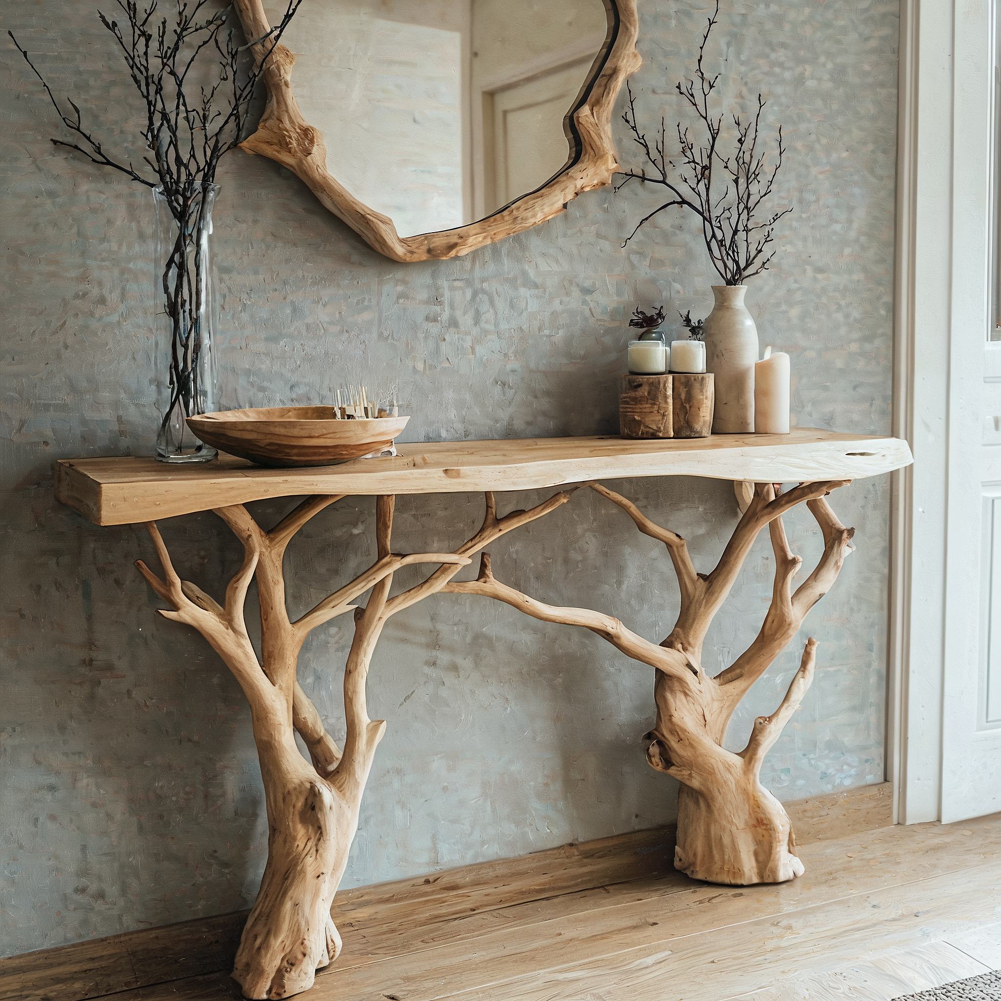 Floating Edge Entry Console Table Decor SILDTCS082