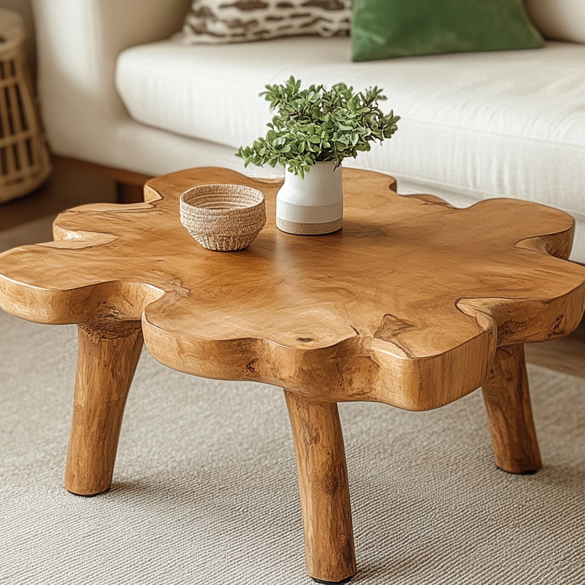 Handcrafted Wood Coffee Table SILDTCF008