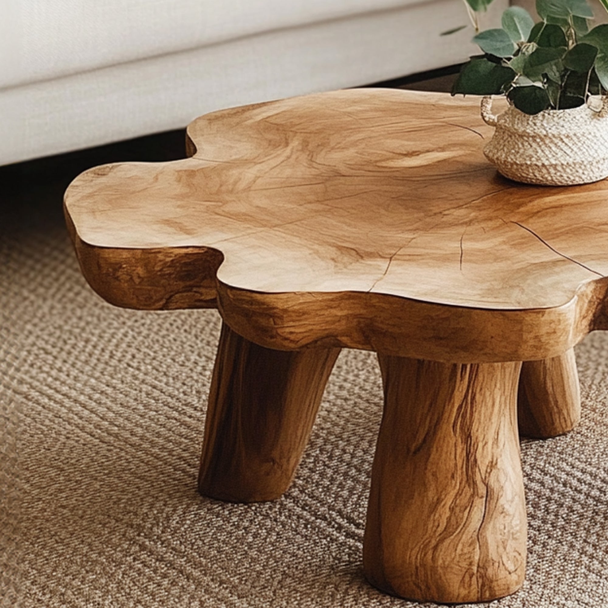 Living Edge Wood Coffee Table SILDTCF007