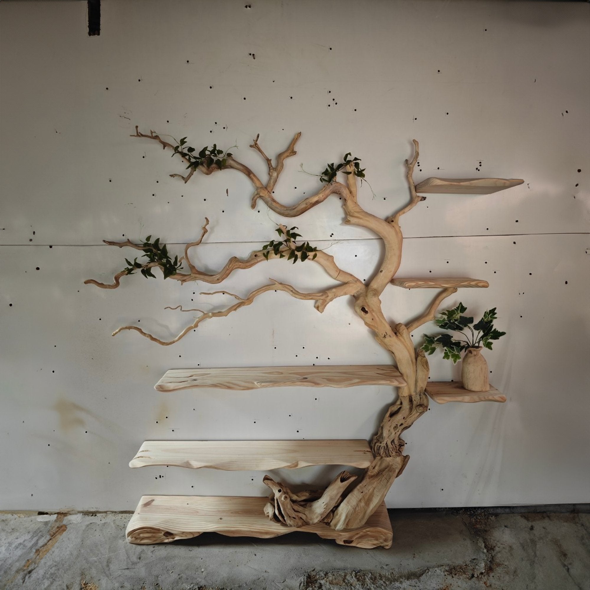 Tree Branch Standing Driftwood Shelf SINLTB047