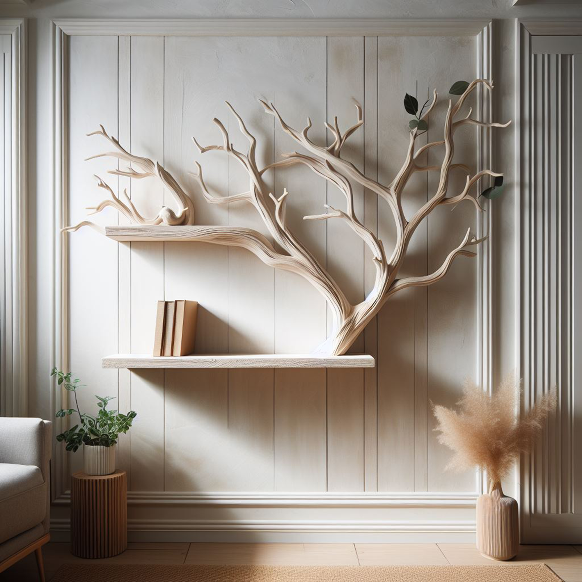 Tree Branch Floating Corner Shelf SINLTBS001