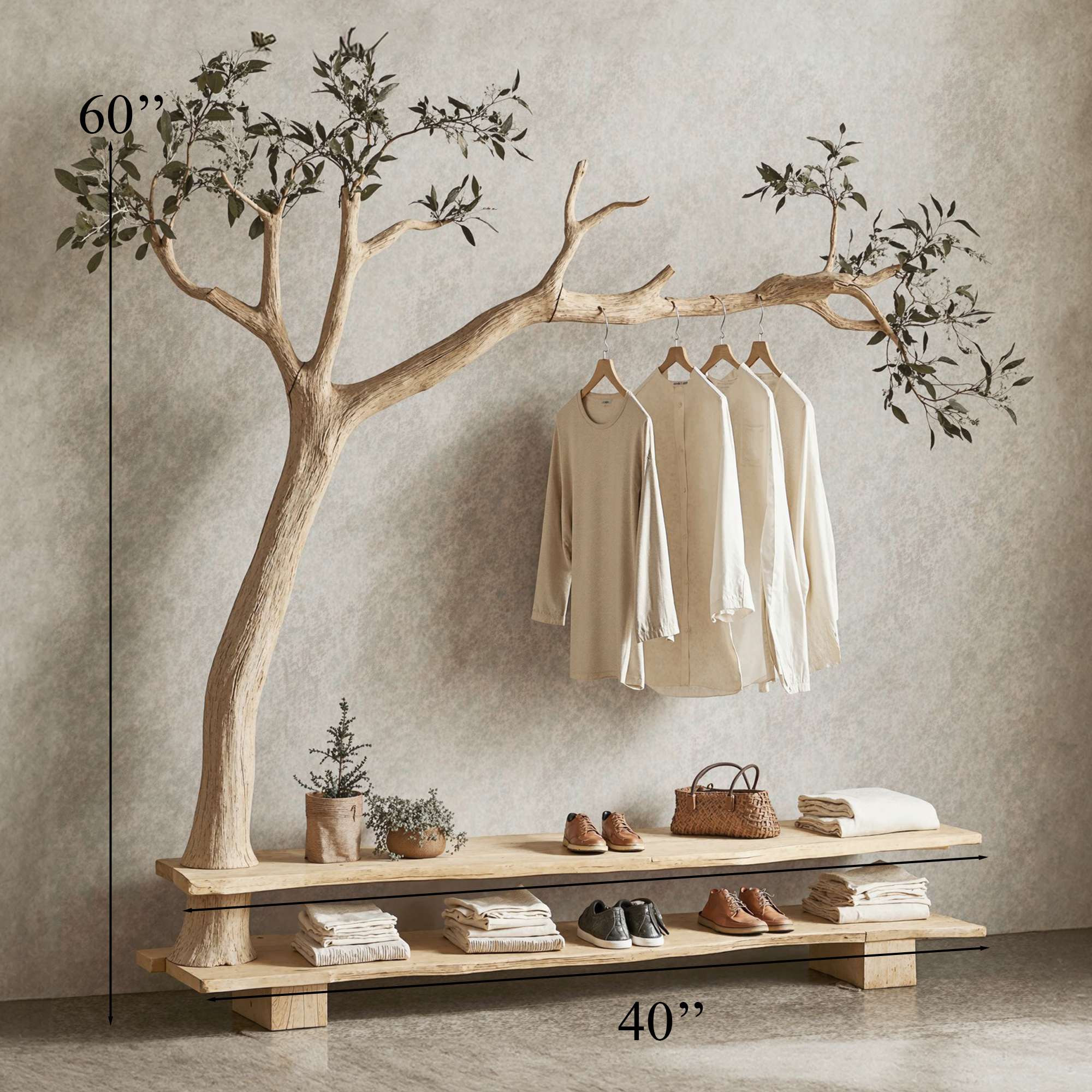 Wall Mount Coat Rack Hall Tree With Bench Shoe Storage SINLTB101