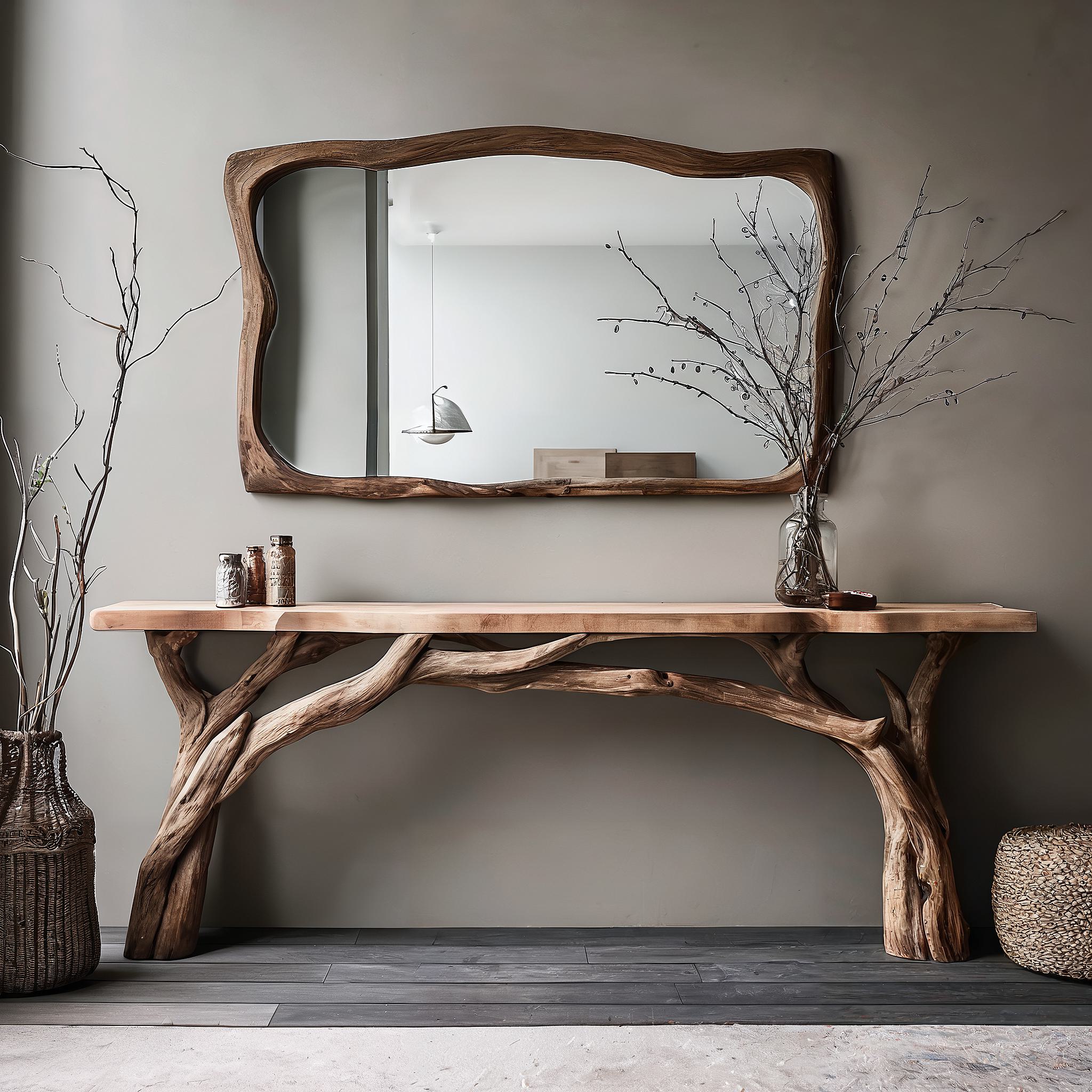 Decorative Wooden Floating Edge Console Table SILDTCS086