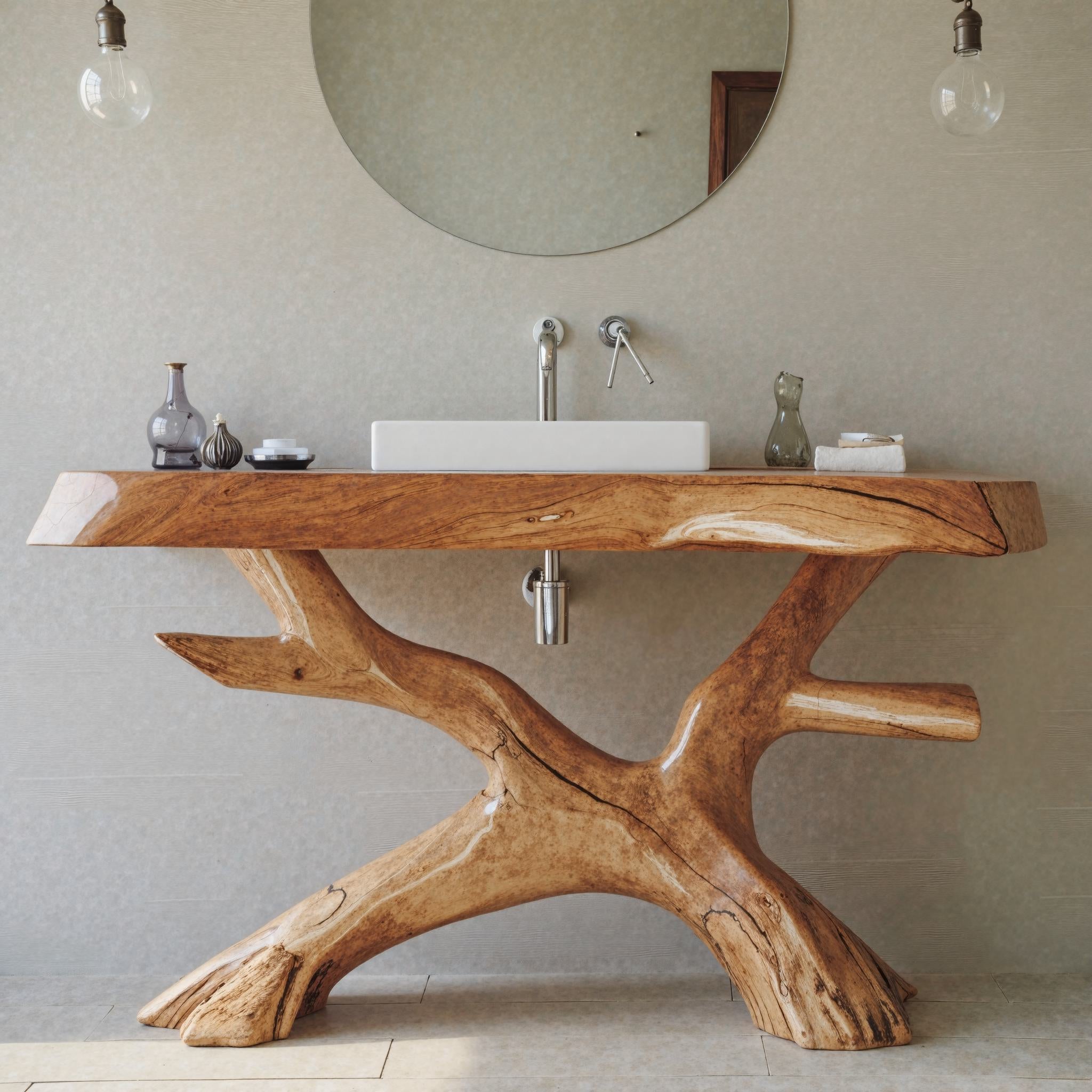 Handcraft Solid Wood Bathroom Sink SILDTBRV013