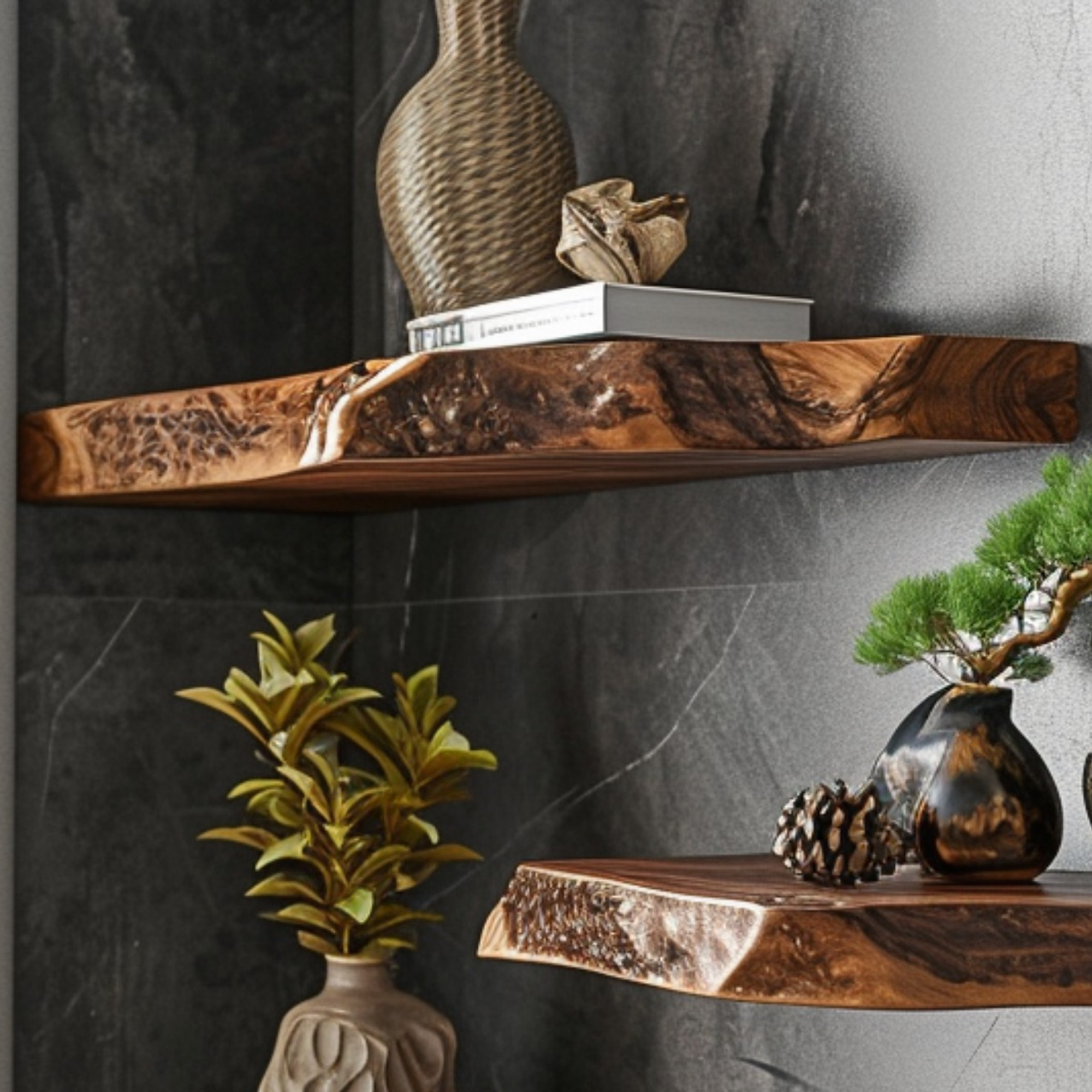 Floating Wood Shelf Display Shelf SINLFL028