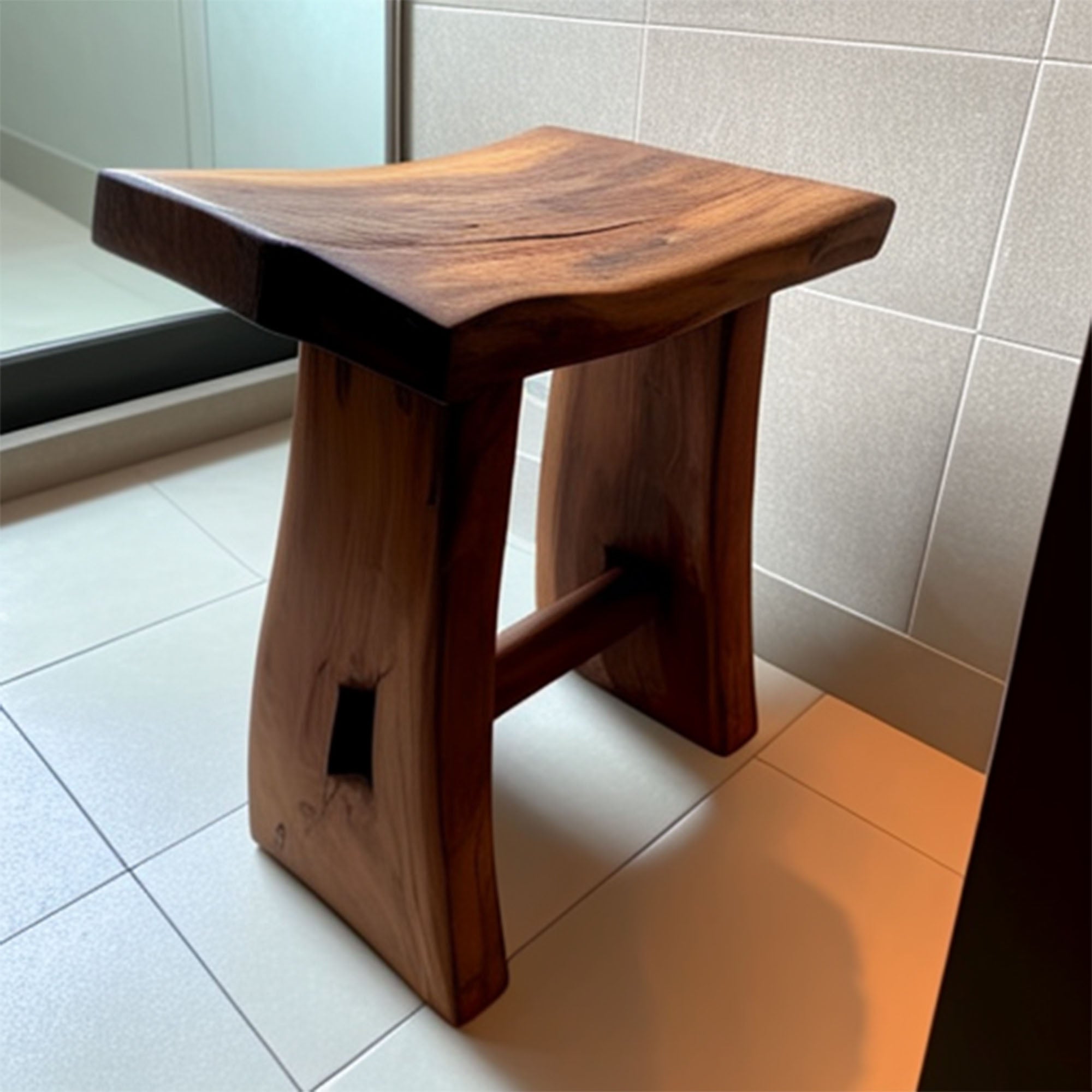 Shower Bench Solid Wood Shower Stool SILDTSB004