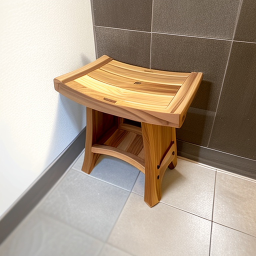 Solid Wood Shower Bench Shower Stool SILDTSB005