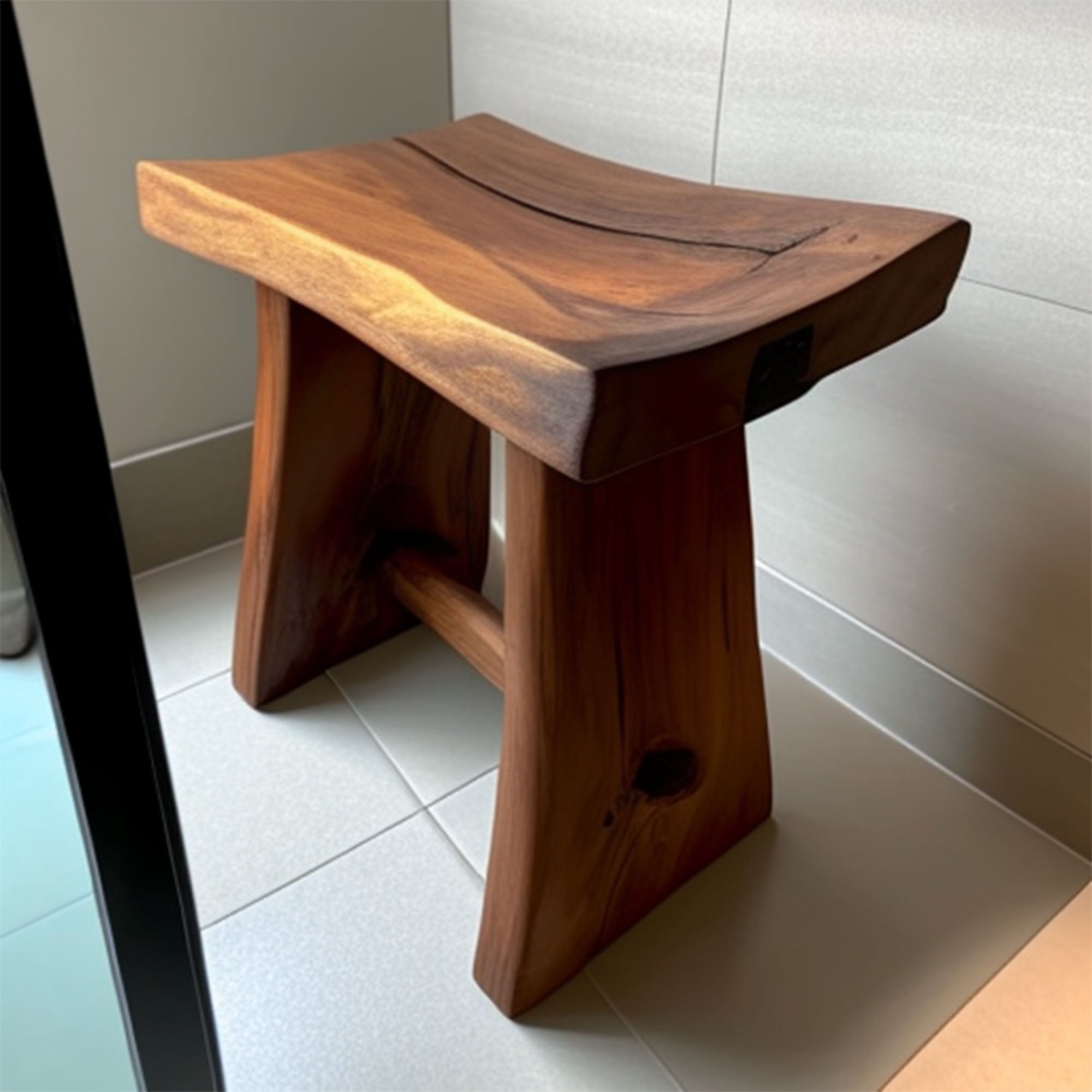 Shower Bench Solid Wood Shower Stool SILDTSB004