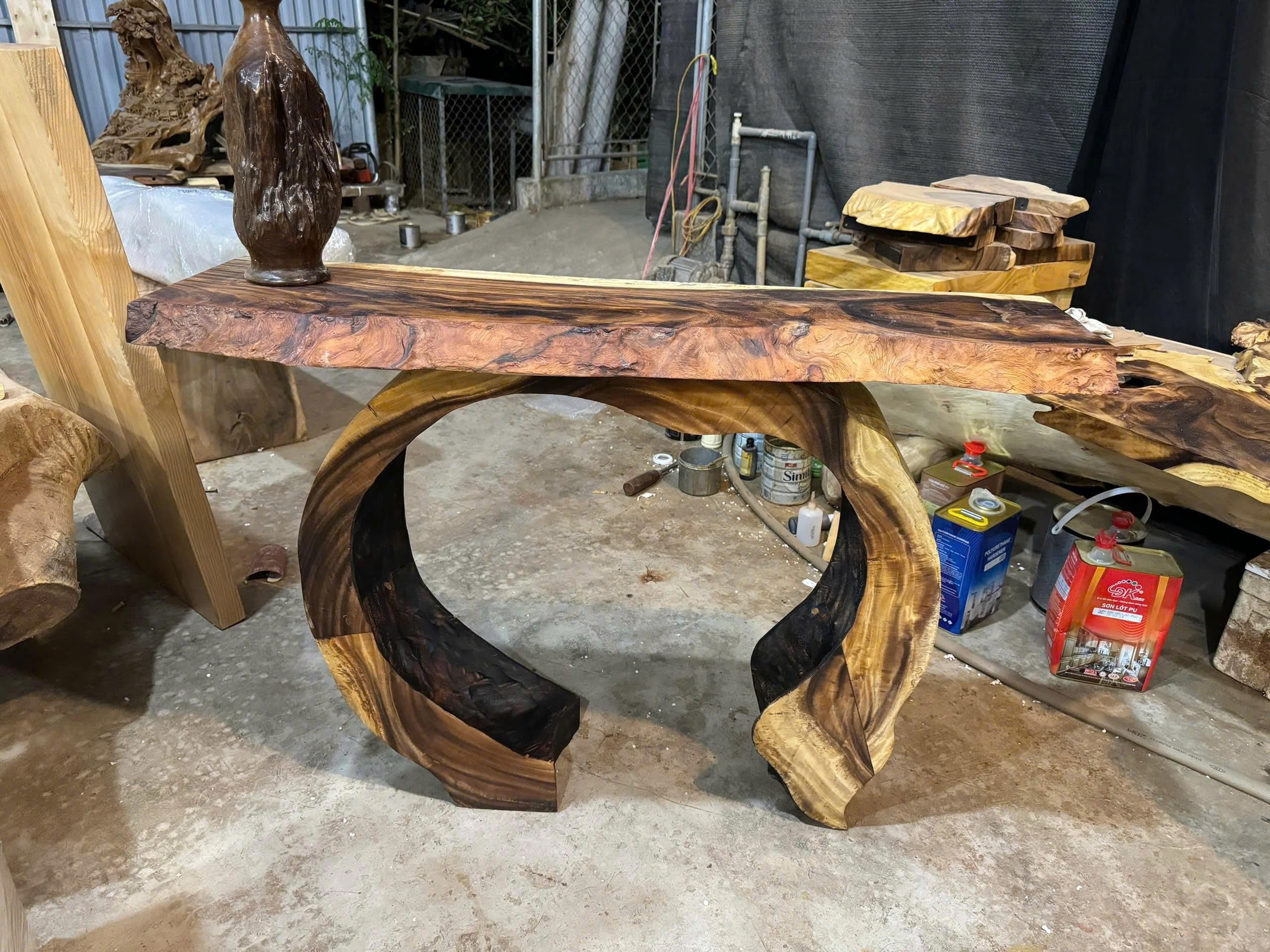 Handcrafted Live Edge Console Table SINLCS031