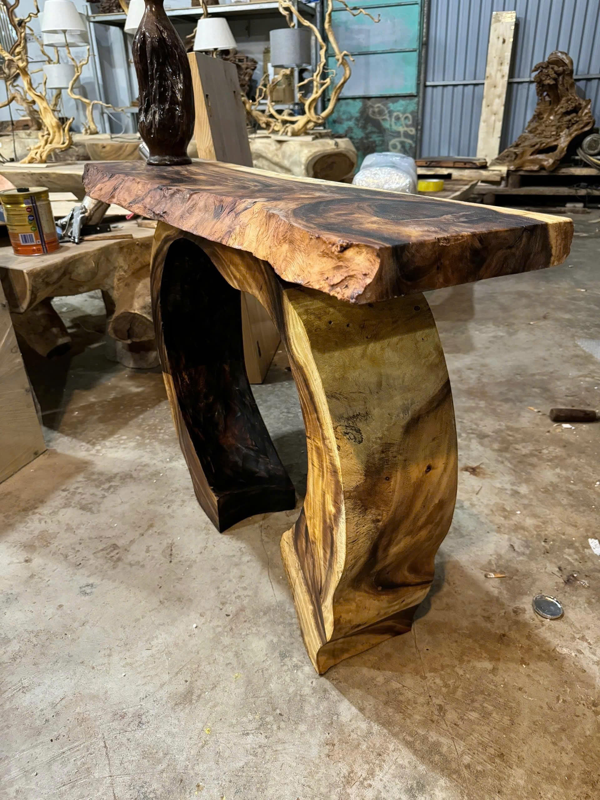 Handcrafted Live Edge Console Table SINLCS031