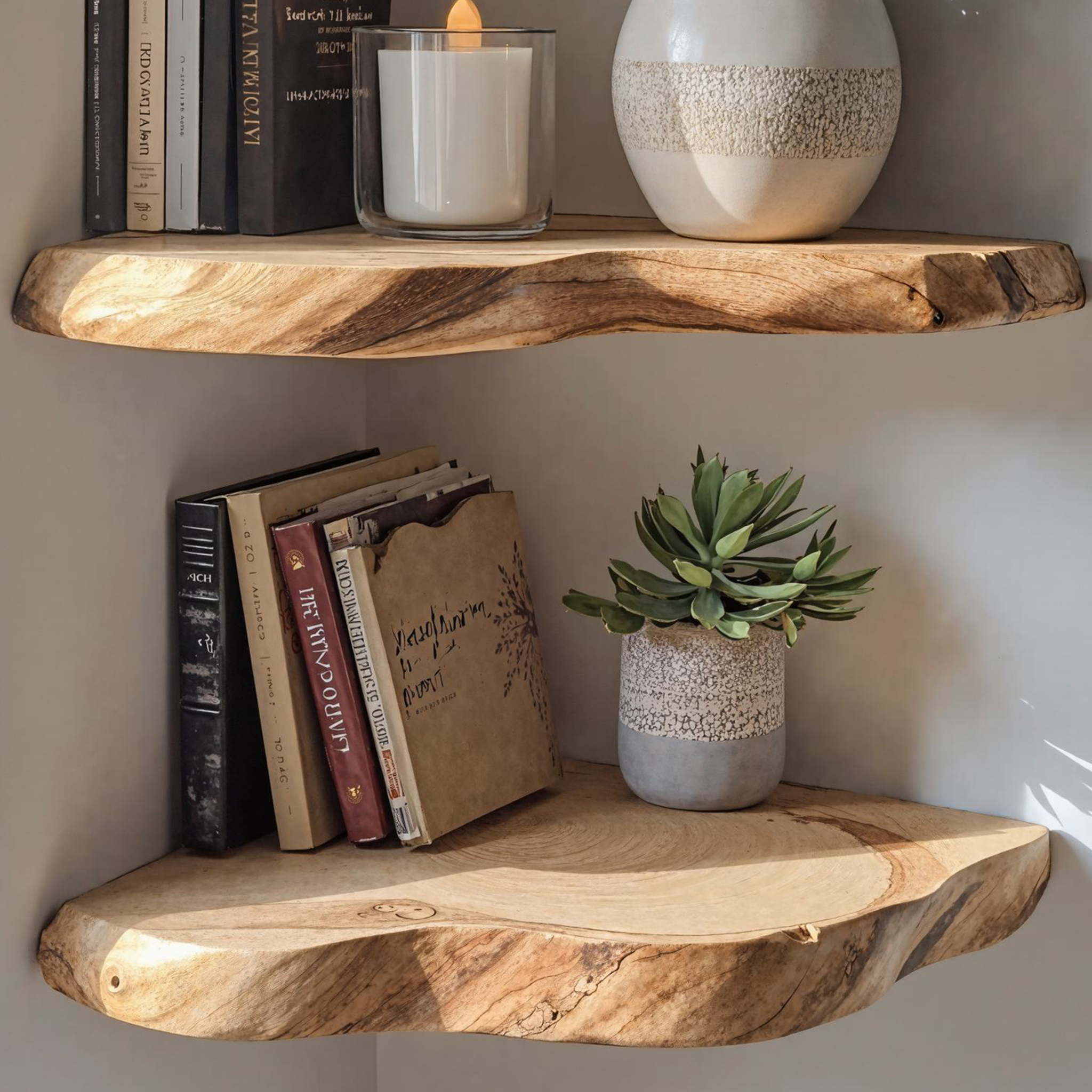 Floating Edge Corner Shelves Wall Shelves SILDTCN006