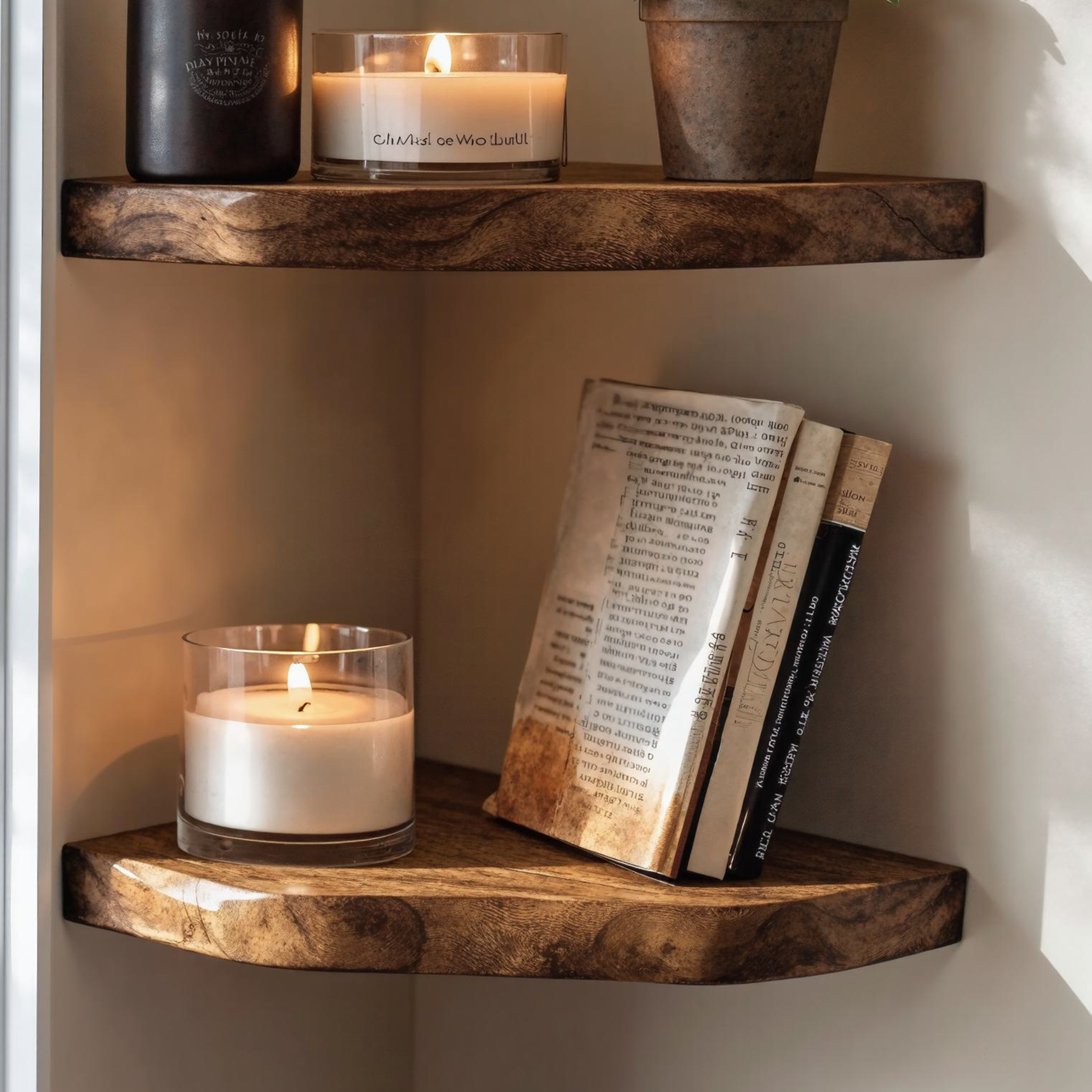 Corner Wall Shelves Floating Shelves Farmhouse Decor SILDTCN016