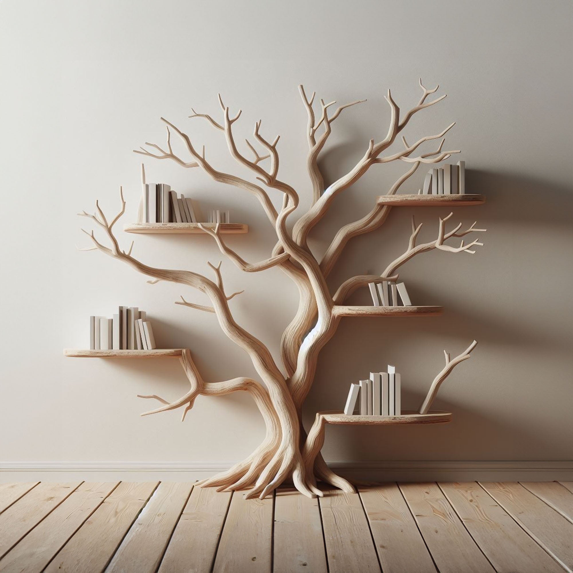 Tree Branch Shelf Driftwood Bookshelf SINLTB006