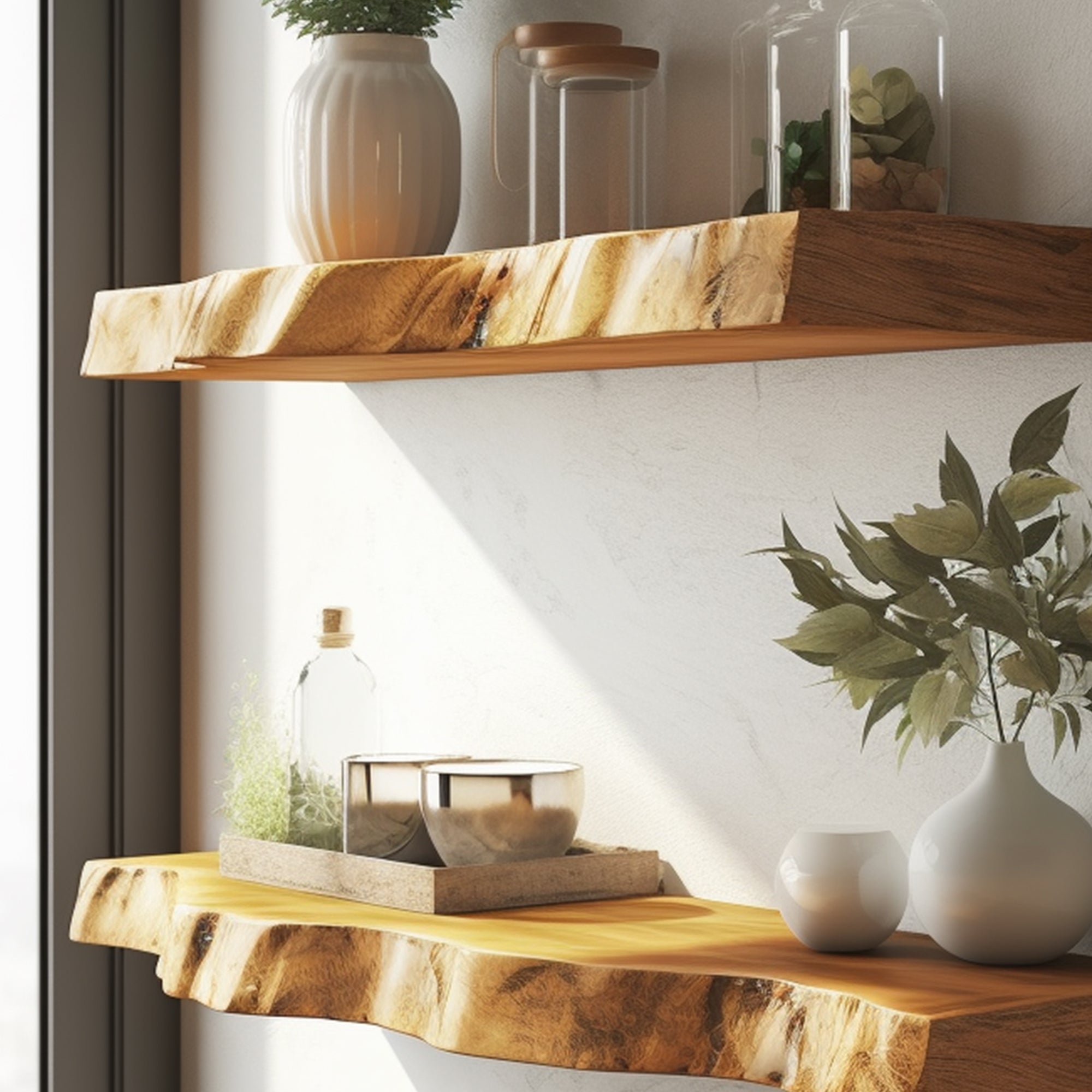 Live Edge Wall Shelves Floating Shelf Living Decor SILDTFL098