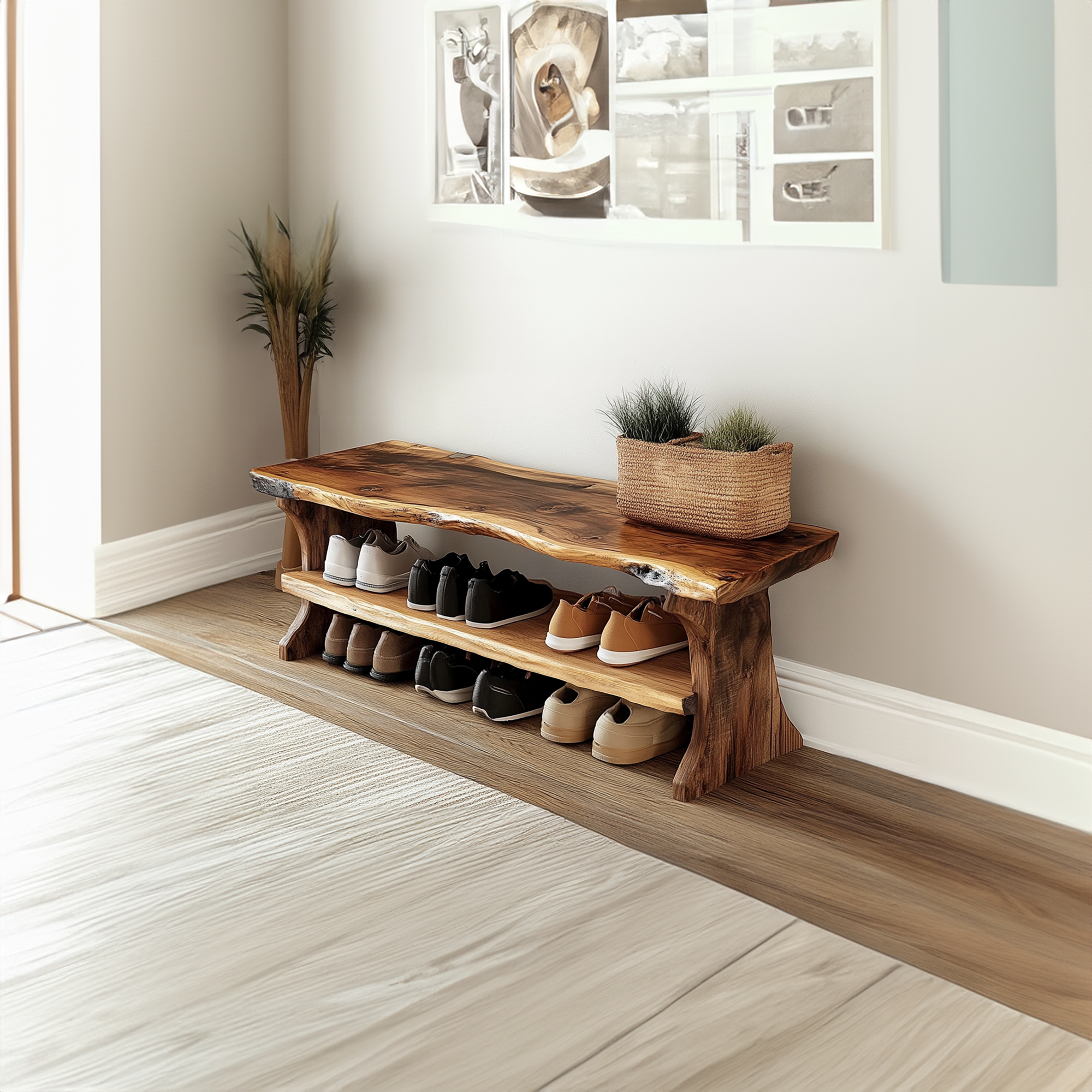 Farmhouse Entryway Bench Livingroom Furniture SINLSB015