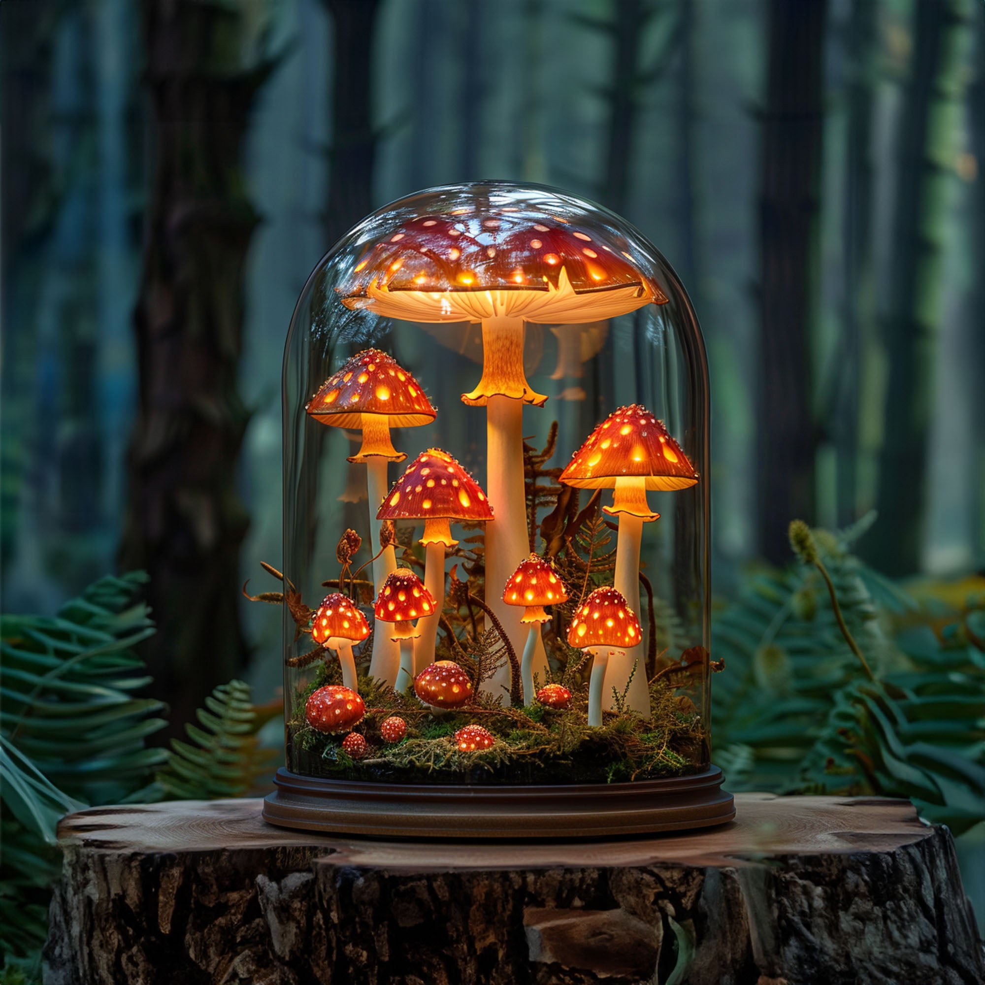 Custom Glass Mushroom Lamp SILDTMR028