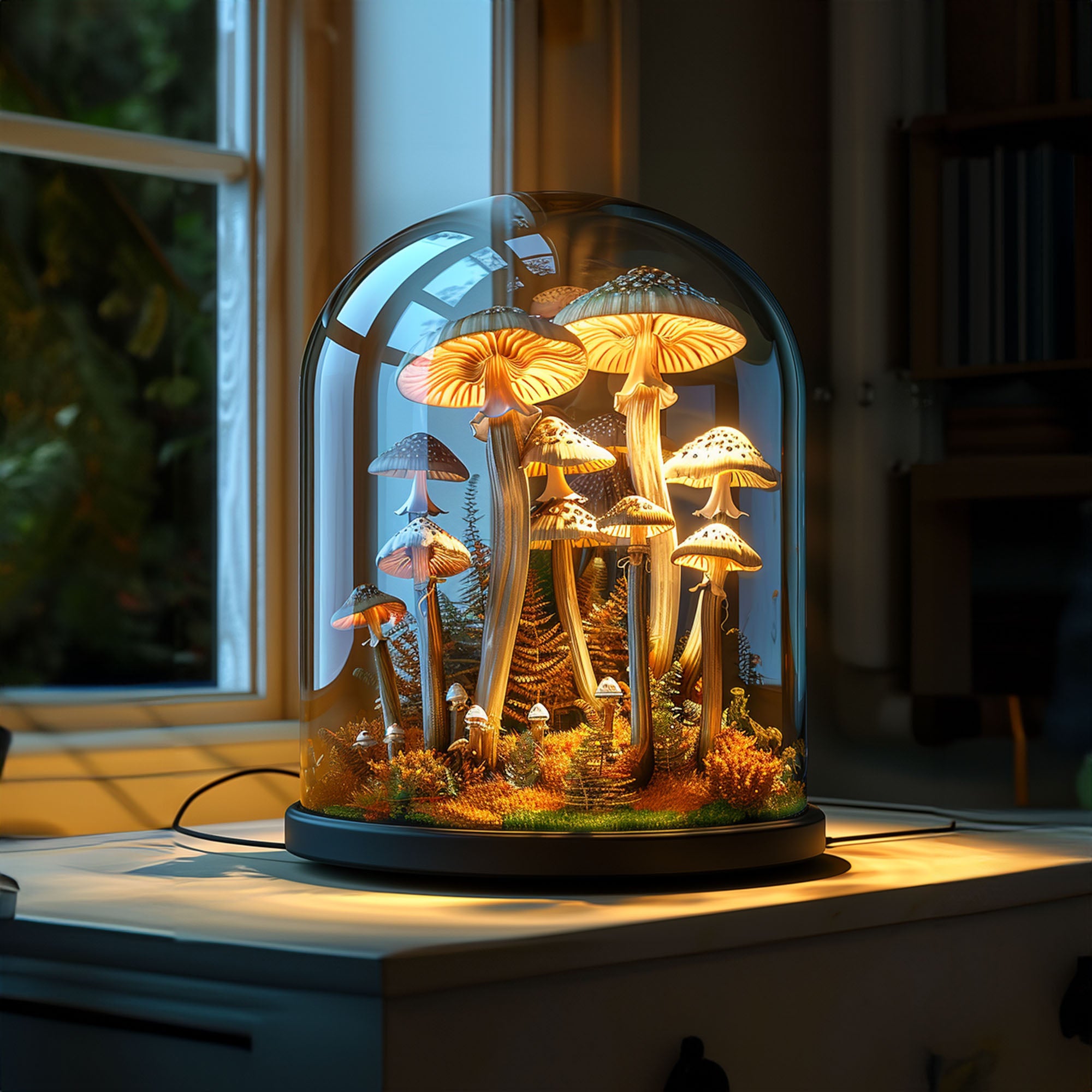 Custom Wood Mushroom Lights Magic SILDTMR027