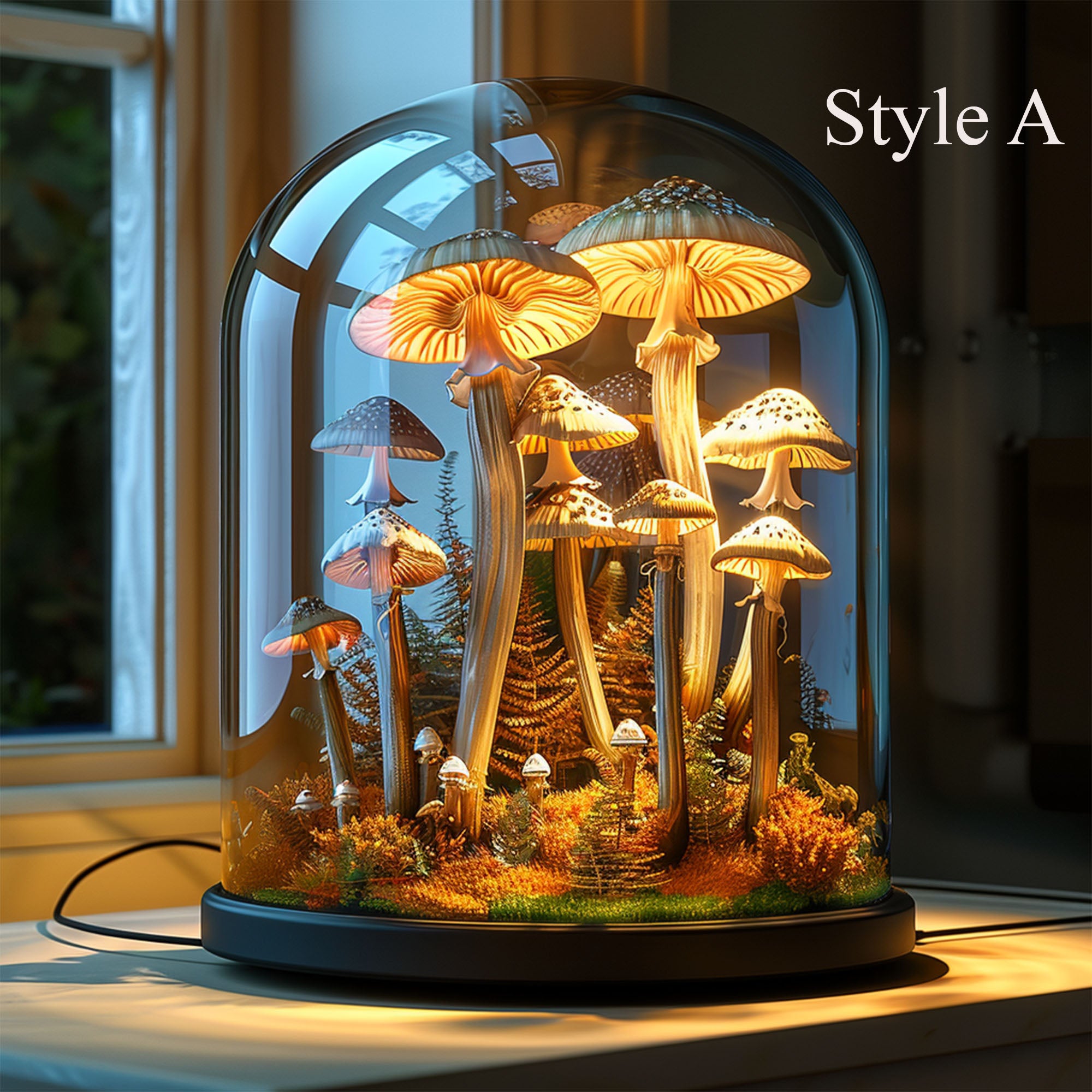 Custom Wood Mushroom Lights Magic SILDTMR027