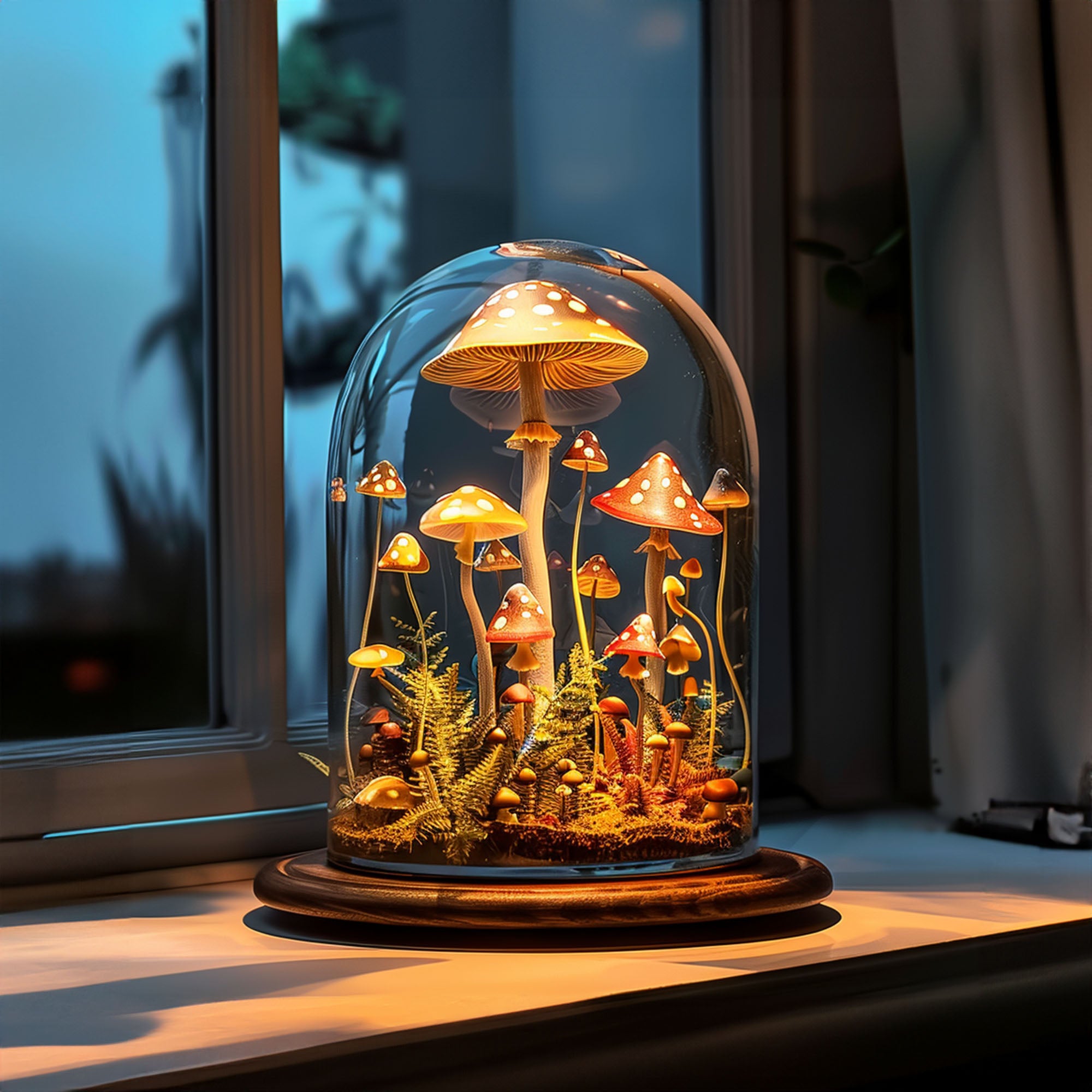 Handmade Mushroom Lights Magic Gift SILDTMR037