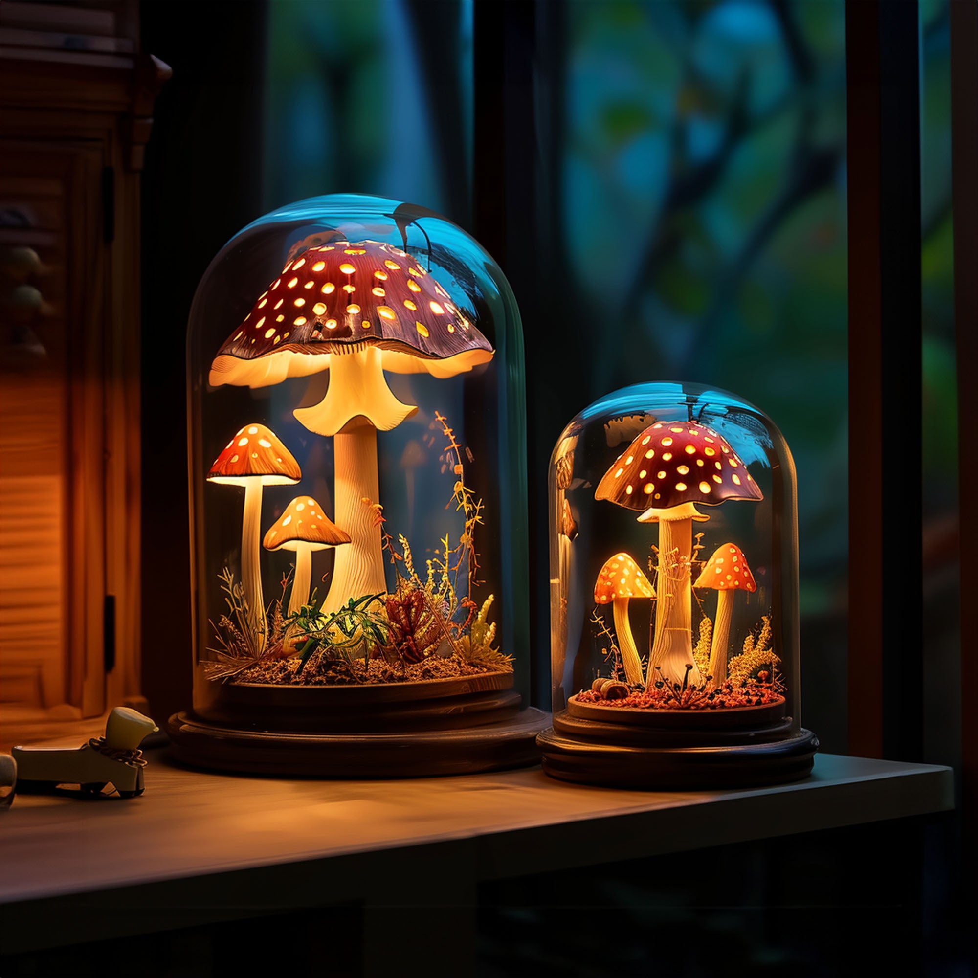 Handcrafted Mushroom Night Light SILDTMR034