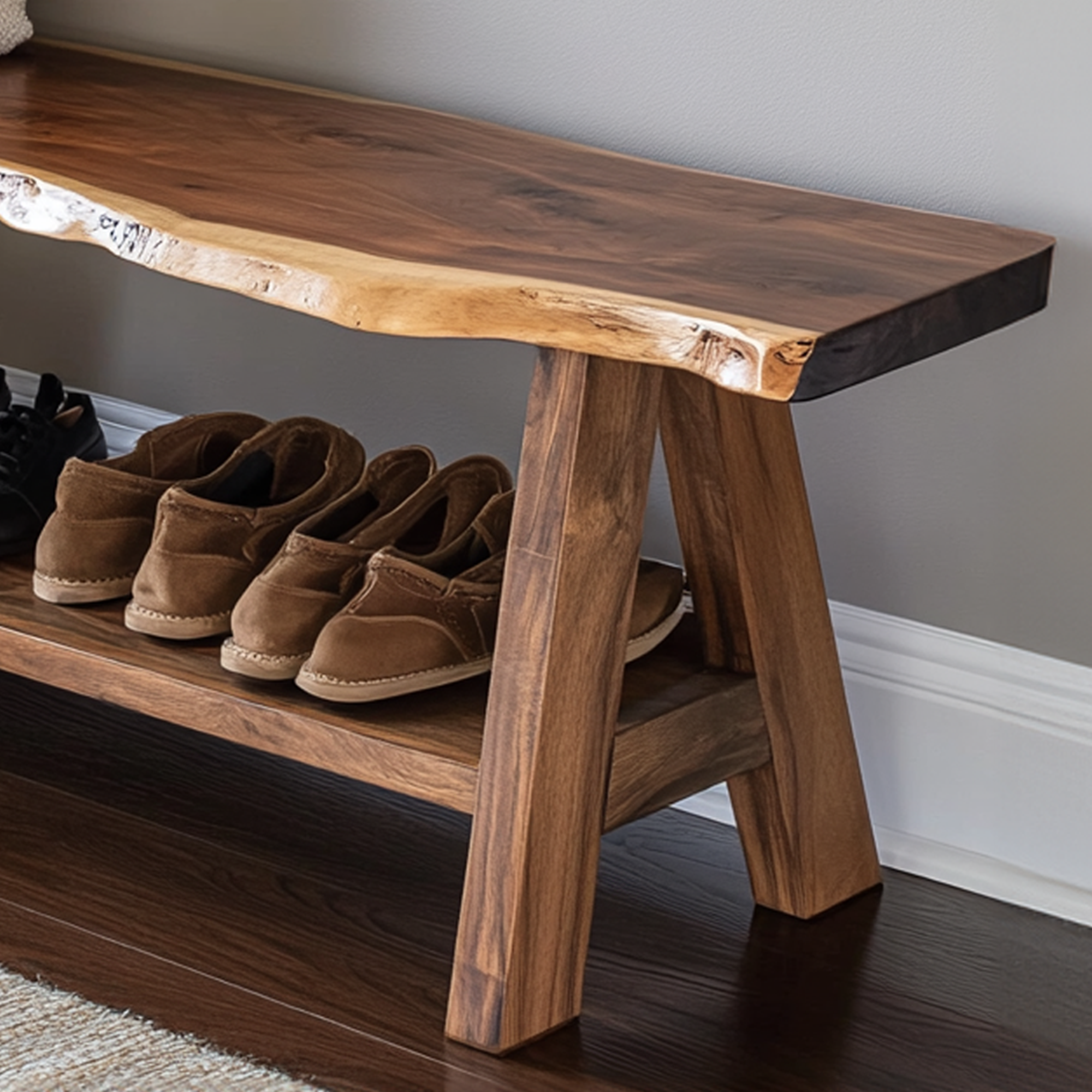 Rustic Shoe Rack Bench Housewarming Gift SINLSB0018