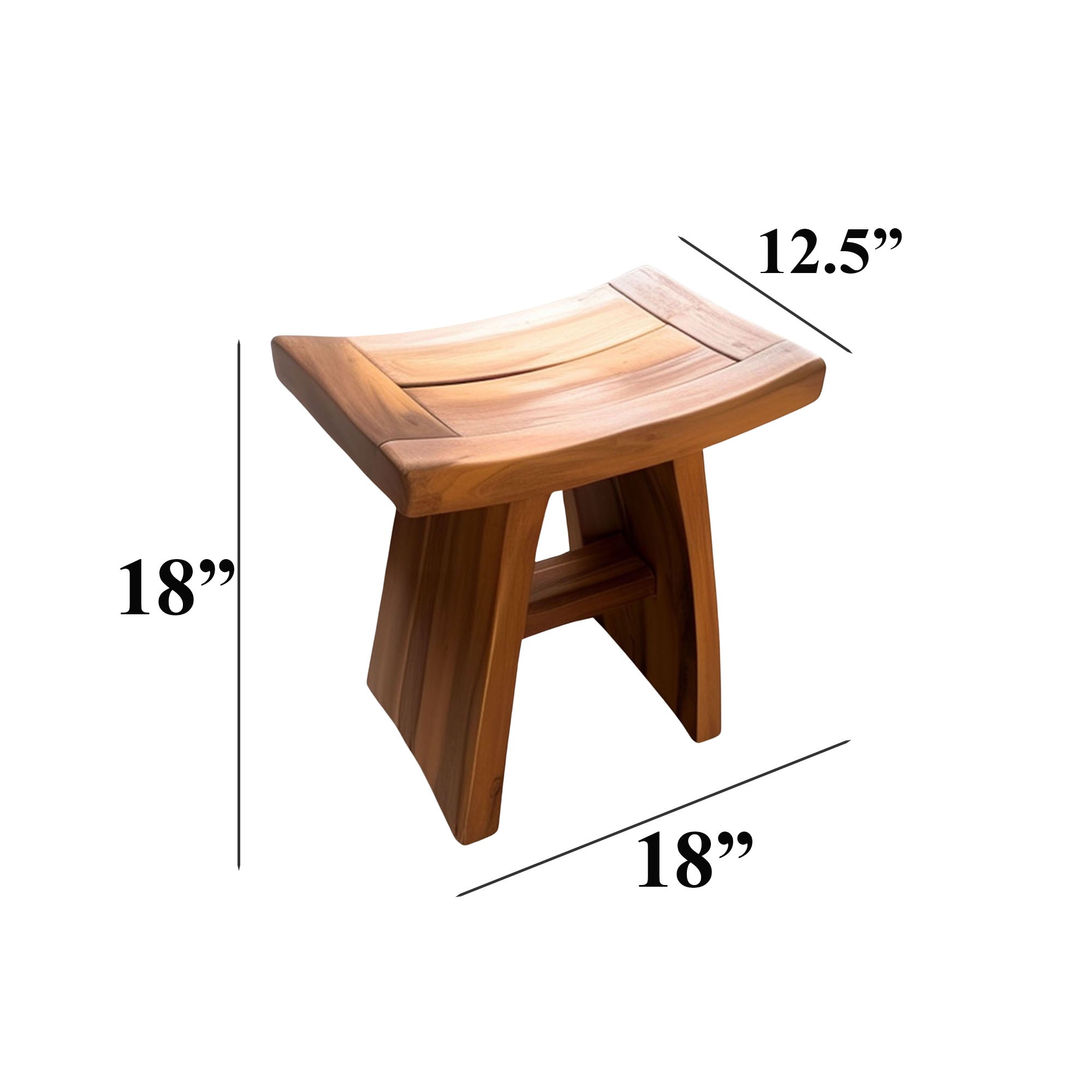 Natural Wood Shower Bench Shower Stool SILDTSB007