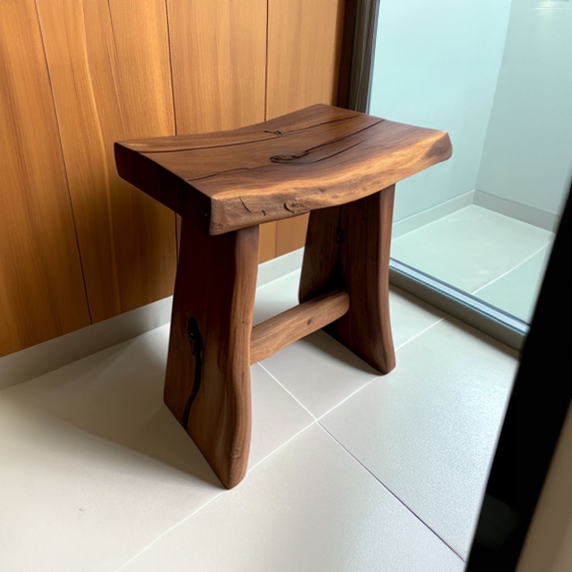 Shower Bench Solid Wood Shower Stool SILDTSB004