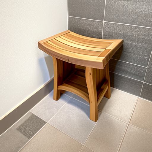 Solid Wood Shower Bench Shower Stool SILDTSB005