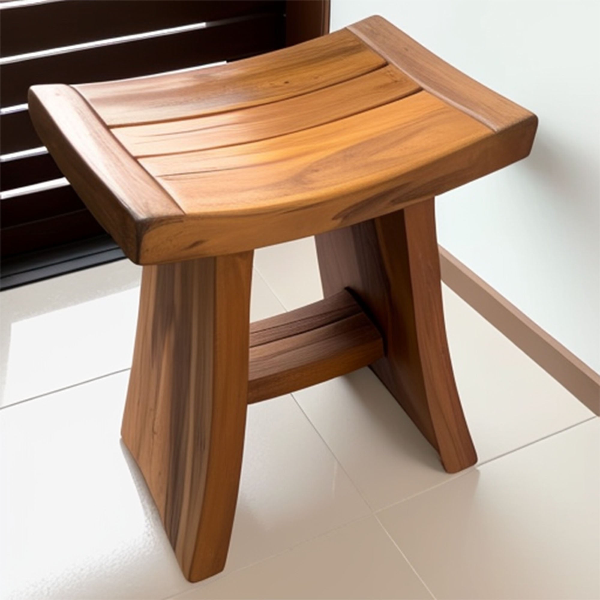 Natural Wood Shower Bench Shower Stool SILDTSB007