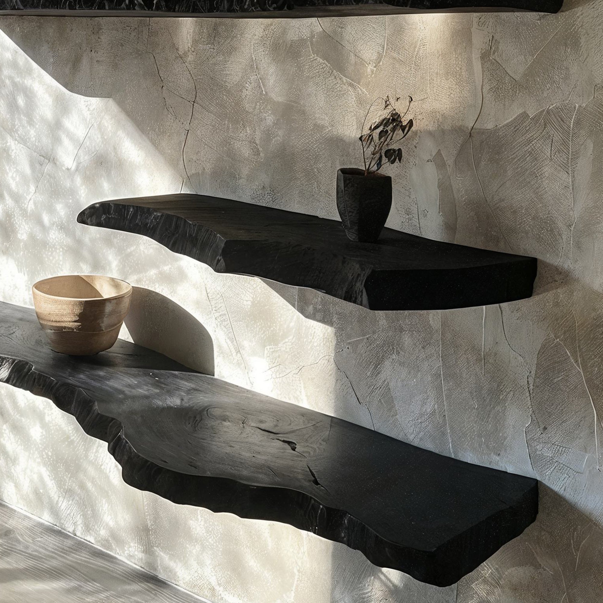 Black Floating Shelves Home Decor SILDTFL028