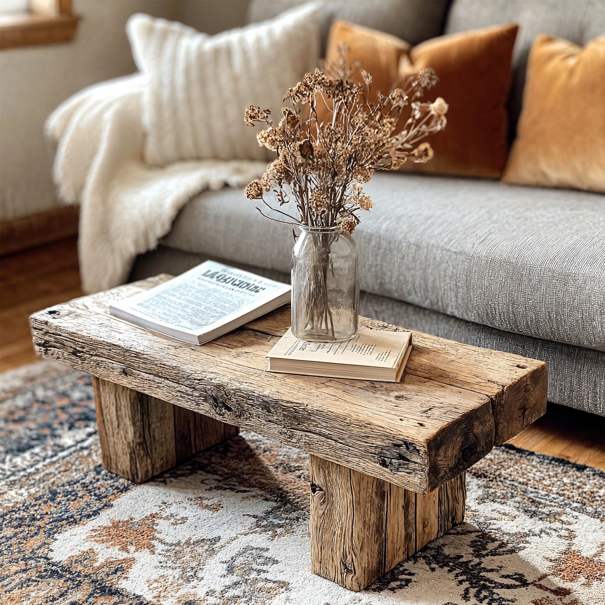 Driftwood Coffee Table Handcrafted Decor SILDTCF015