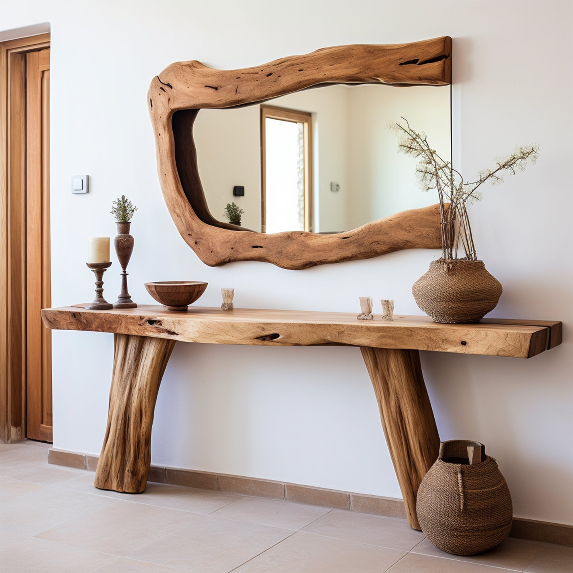 Handcrafted Rustic Console Table For Entryways SILDTCS014