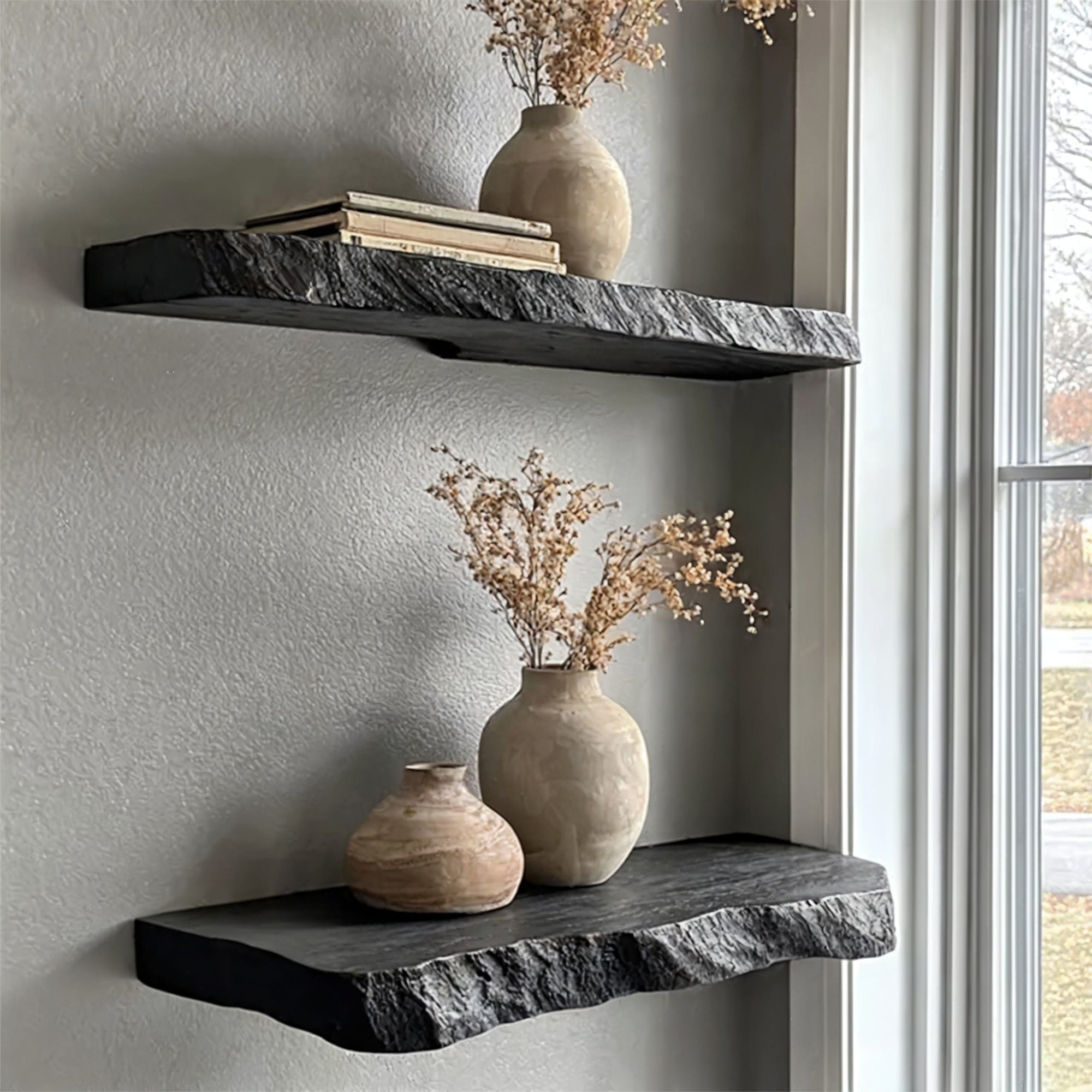 Black Floating Shelves Handcrafted SILDTFL027