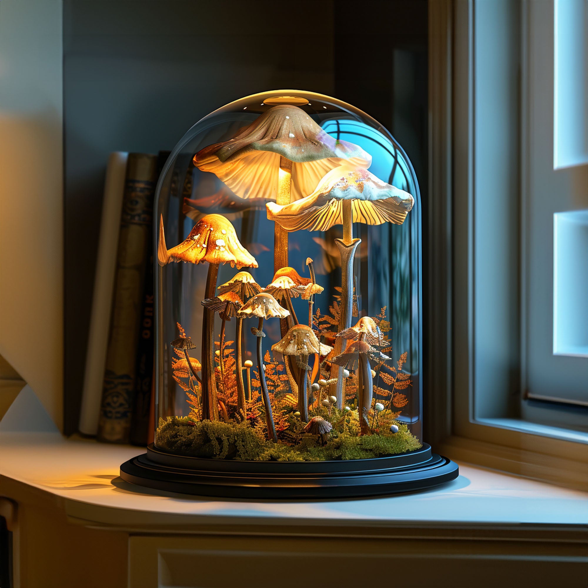 Custom Wood Mushroom Lights SILDTMR025