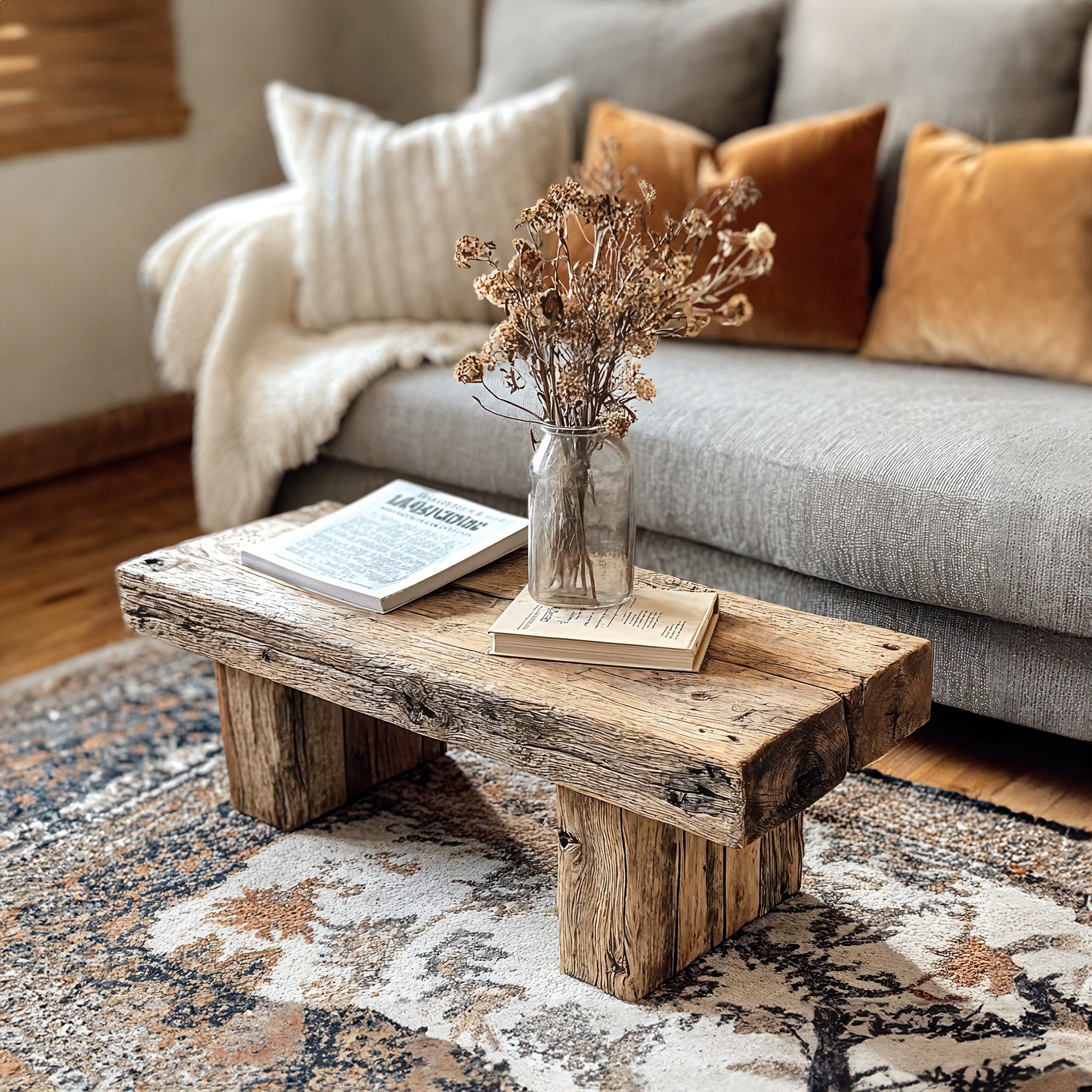 Driftwood Coffee Table Handcrafted Decor SILDTCF015