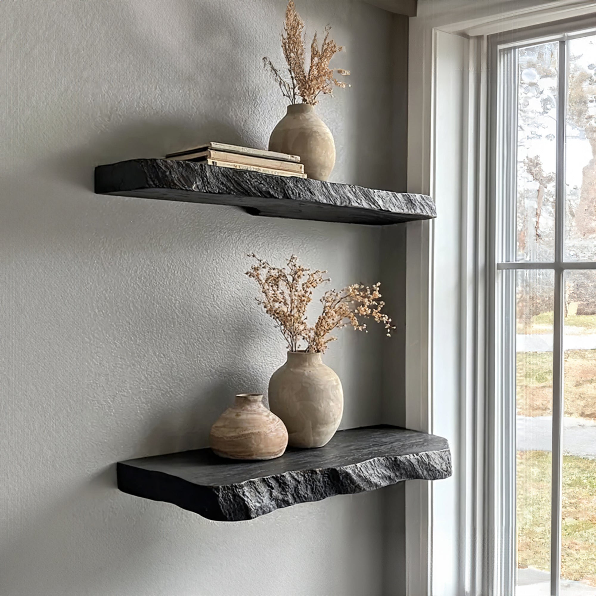 Black Floating Shelves Handcrafted SILDTFL027