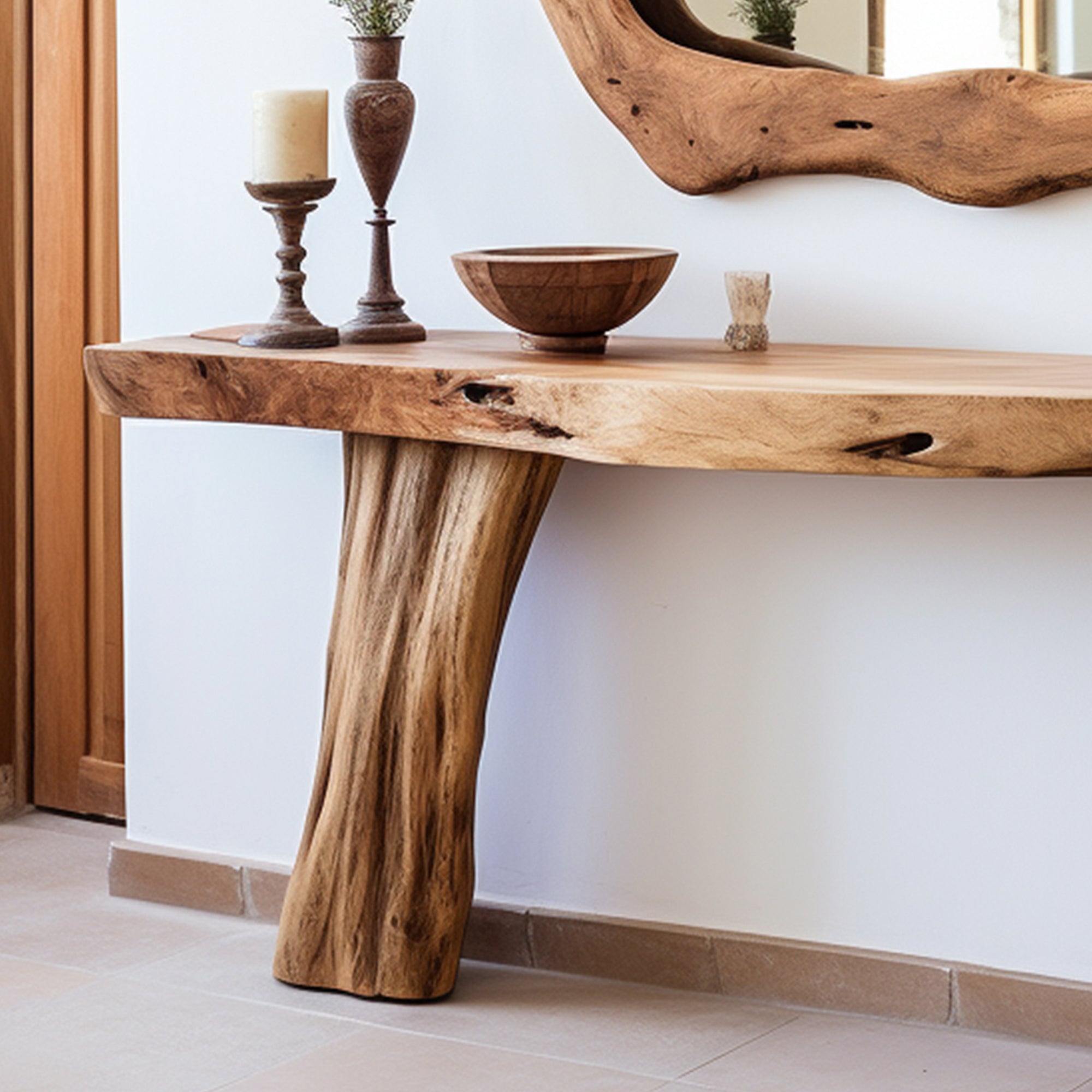 Handcrafted Rustic Console Table For Entryways SILDTCS014