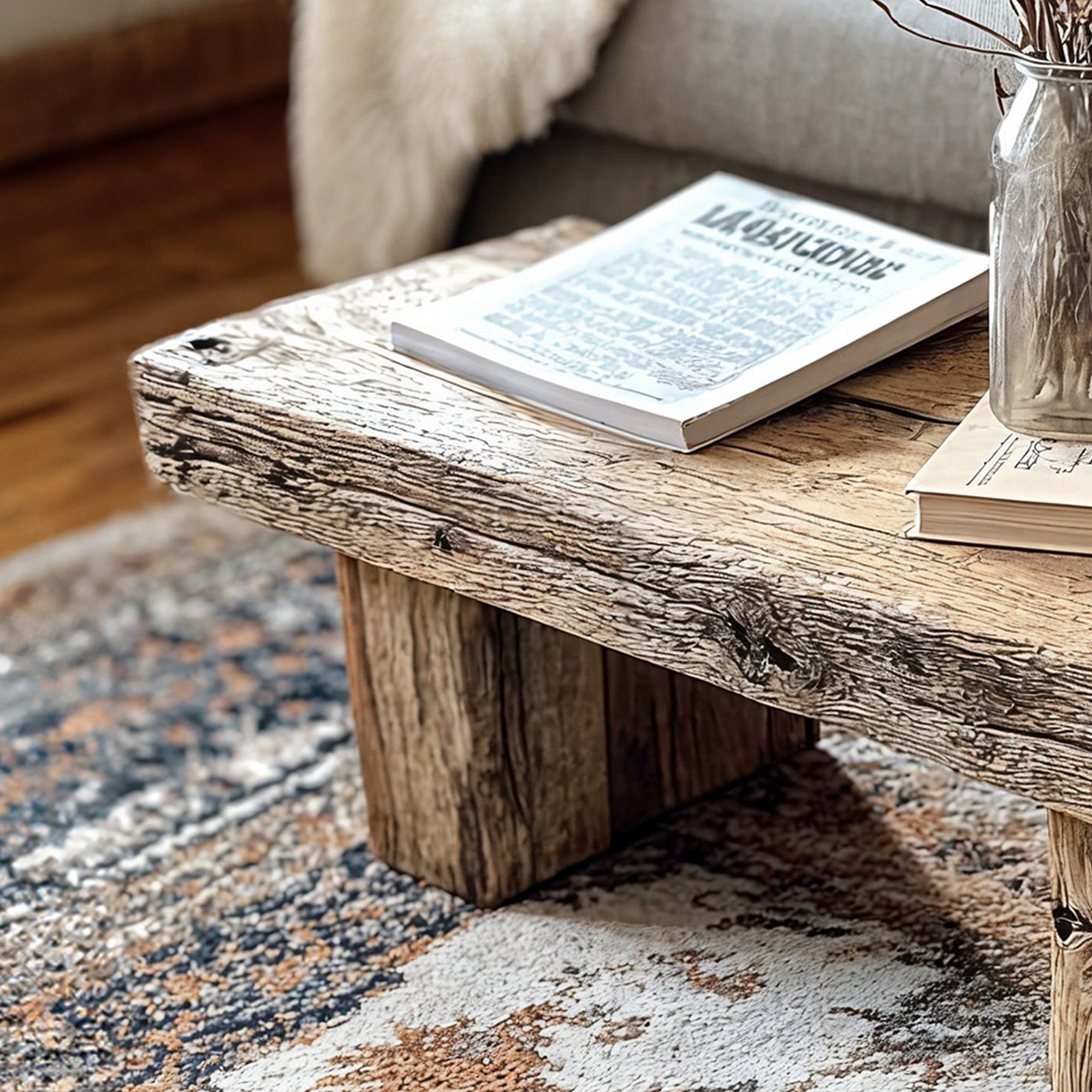 Driftwood Coffee Table Handcrafted Decor SILDTCF015