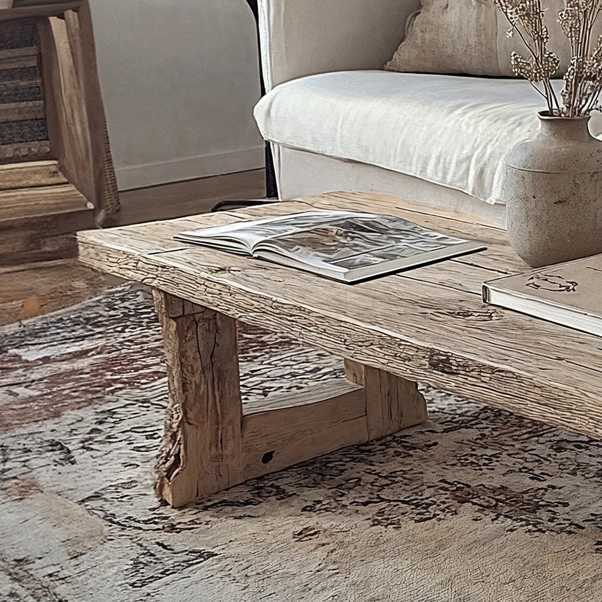 Driftwood Coffee Table Live Edge SILDTCF024