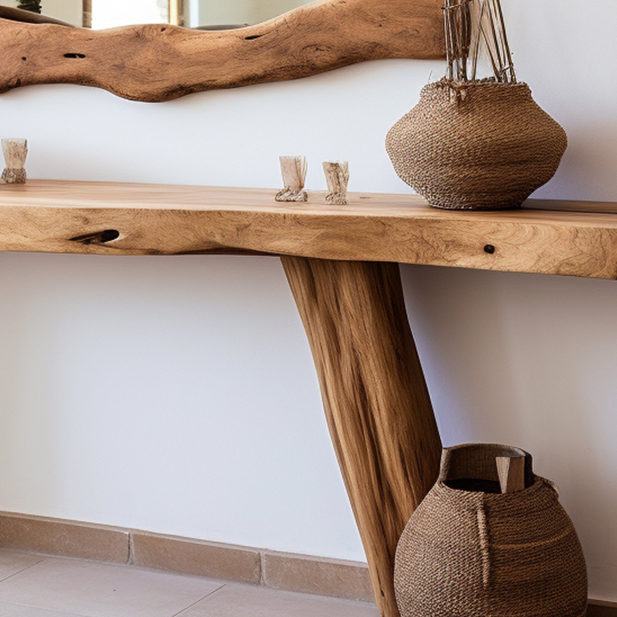 Handcrafted Rustic Console Table For Entryways SILDTCS014