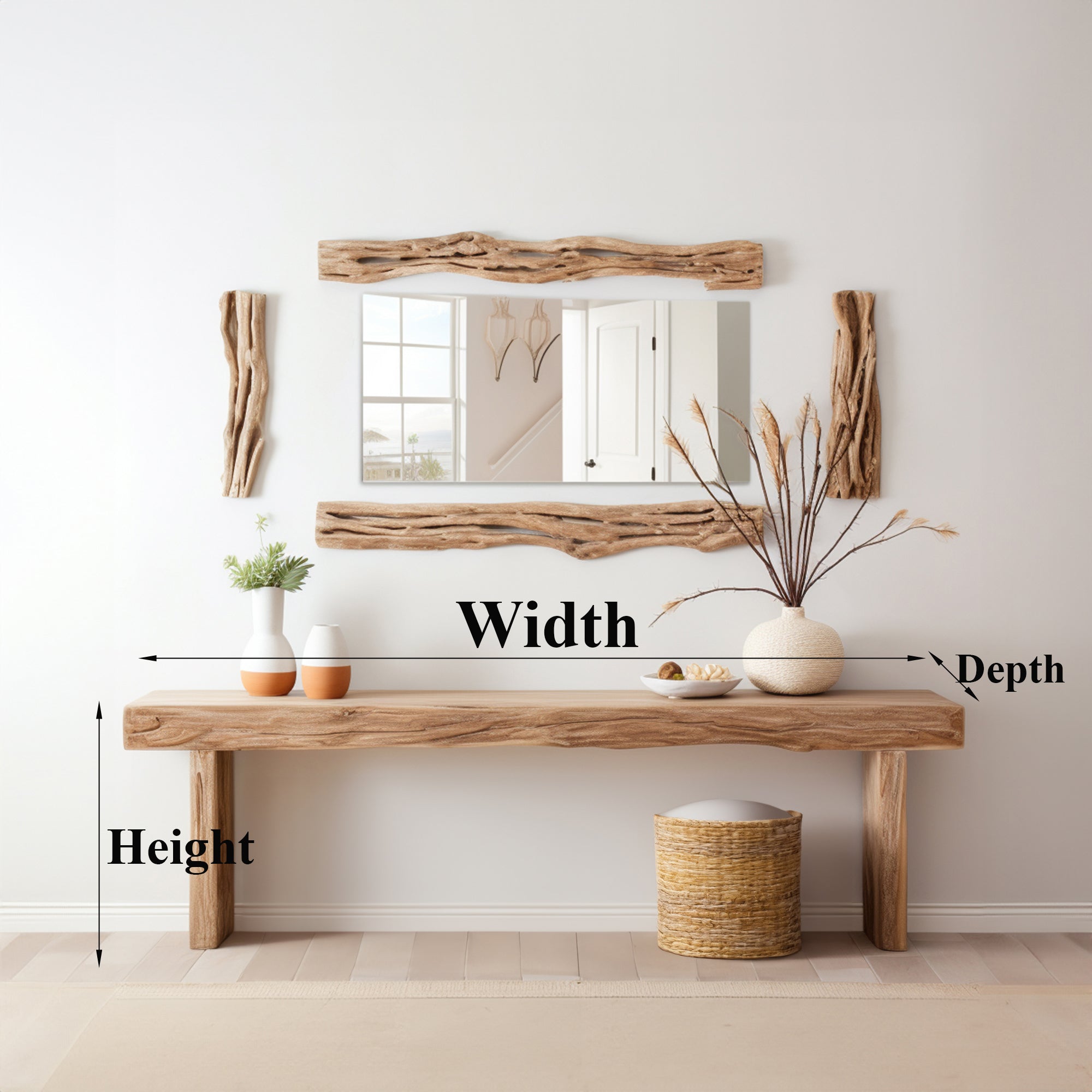 Rustic Console Table Modern Farmhouse CT61