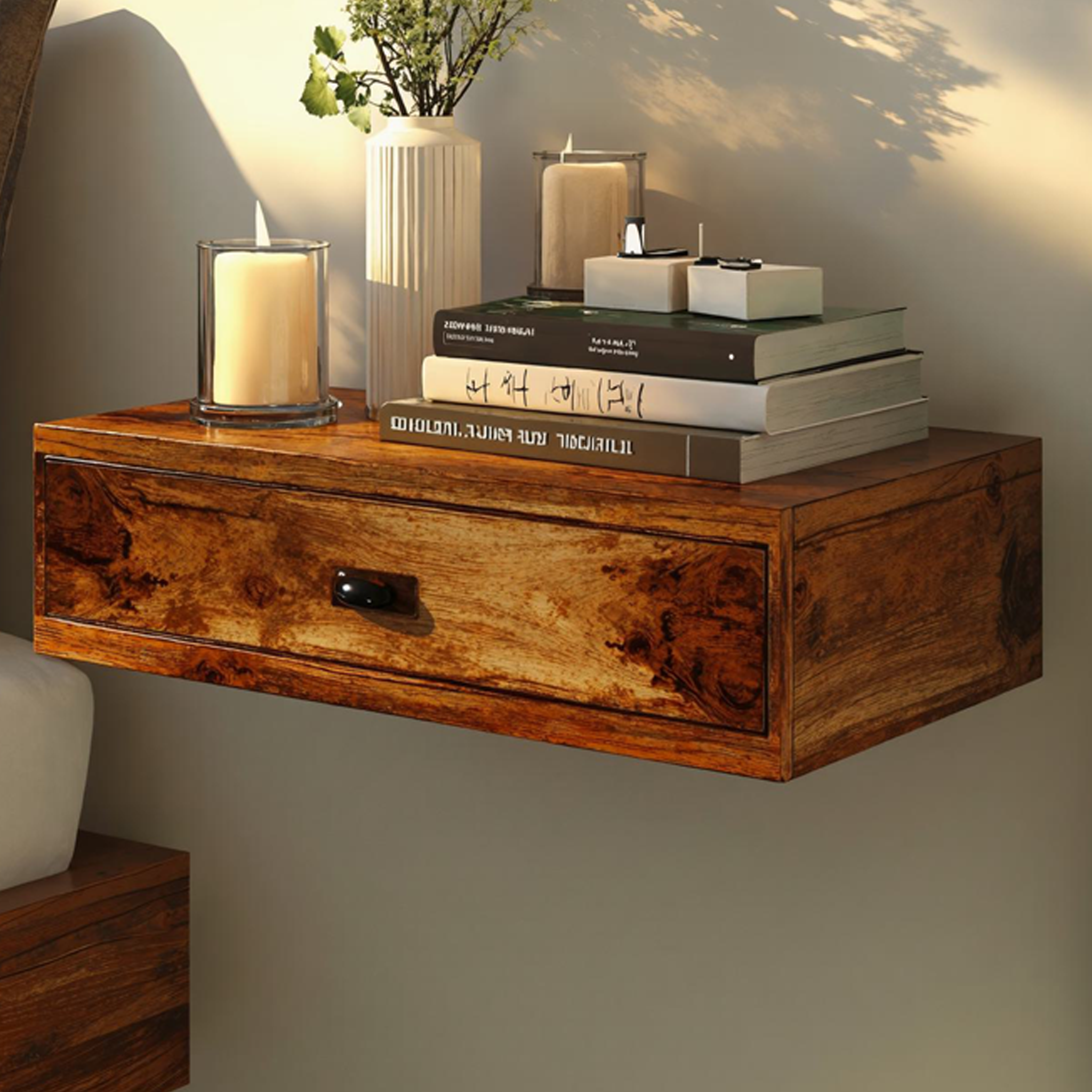 Wood Floating Nightstand Bedside Shelf SILDTNS007