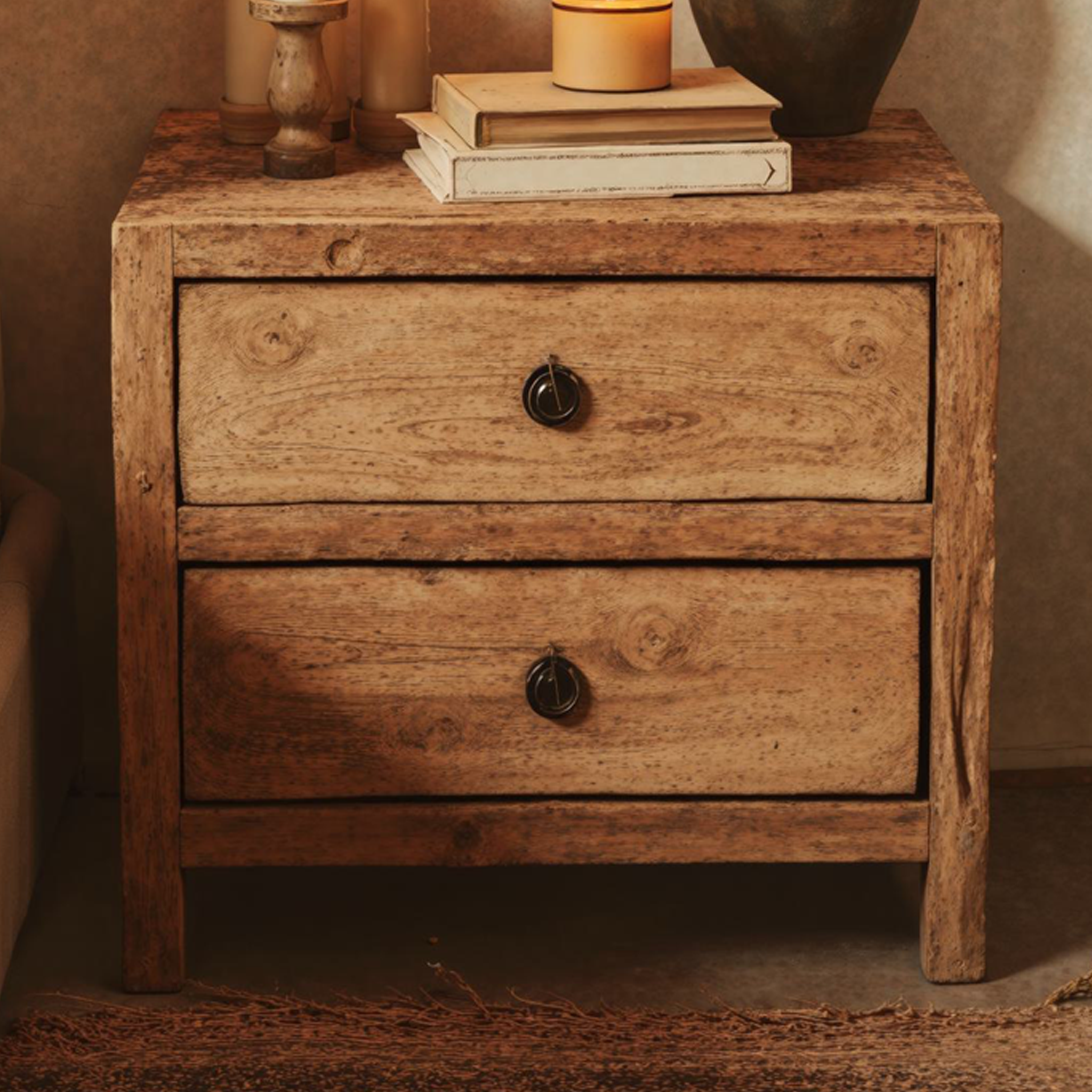 Handcrafted Nightstand With Drawer SILDTNS014