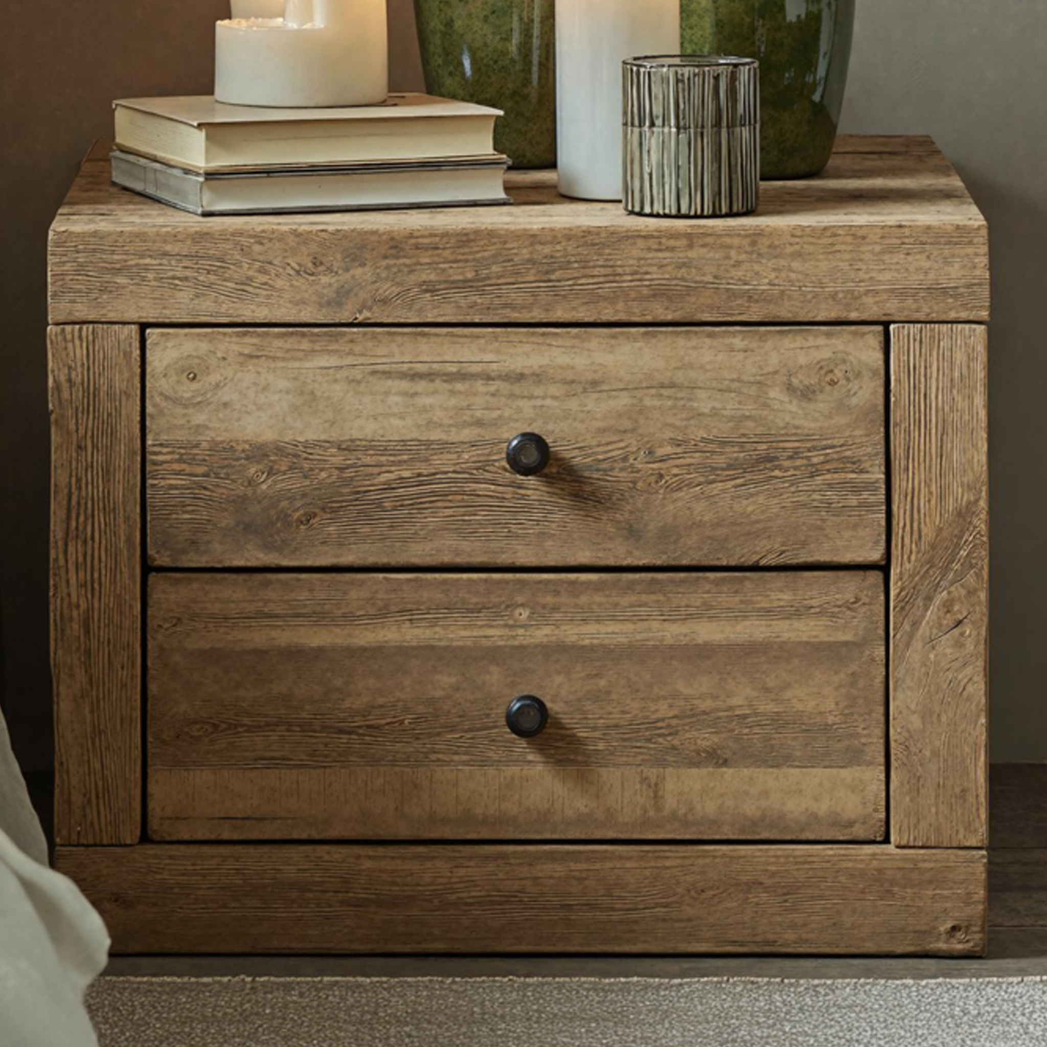 Standing Bedside Table Wood Nightstand SILDTNS012