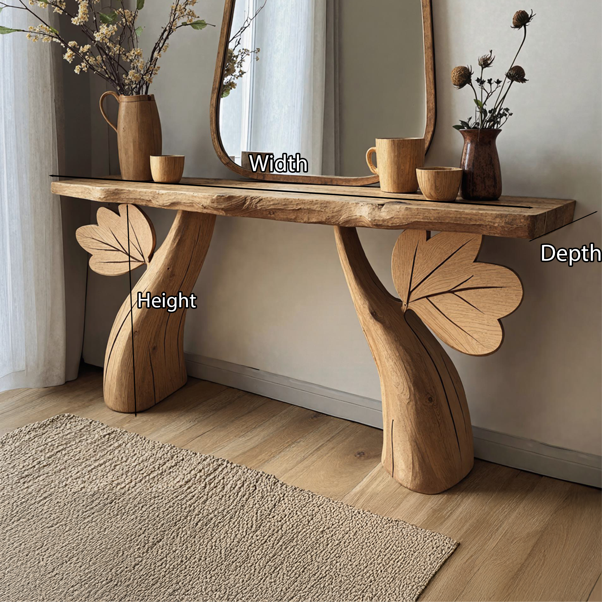 Living Edge Console Table Handcrafted Table SILDTCS138